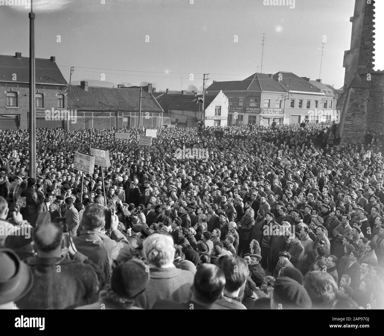 Borinage cessate (manifestazione di protesta) Data: 16 febbraio 1959 Parole Chiave: Dimostrazioni di protesta Foto Stock