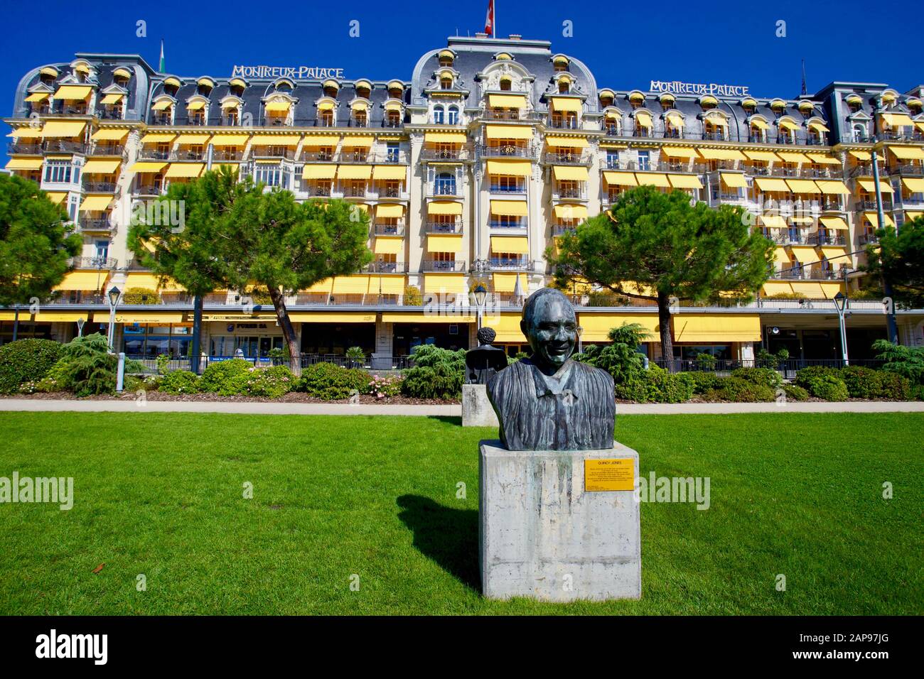 Quincy Jones Di Nabil Souaki. Lago Di Ginevra, Montreux, Canton Vaud, Svizzera. Foto Stock
