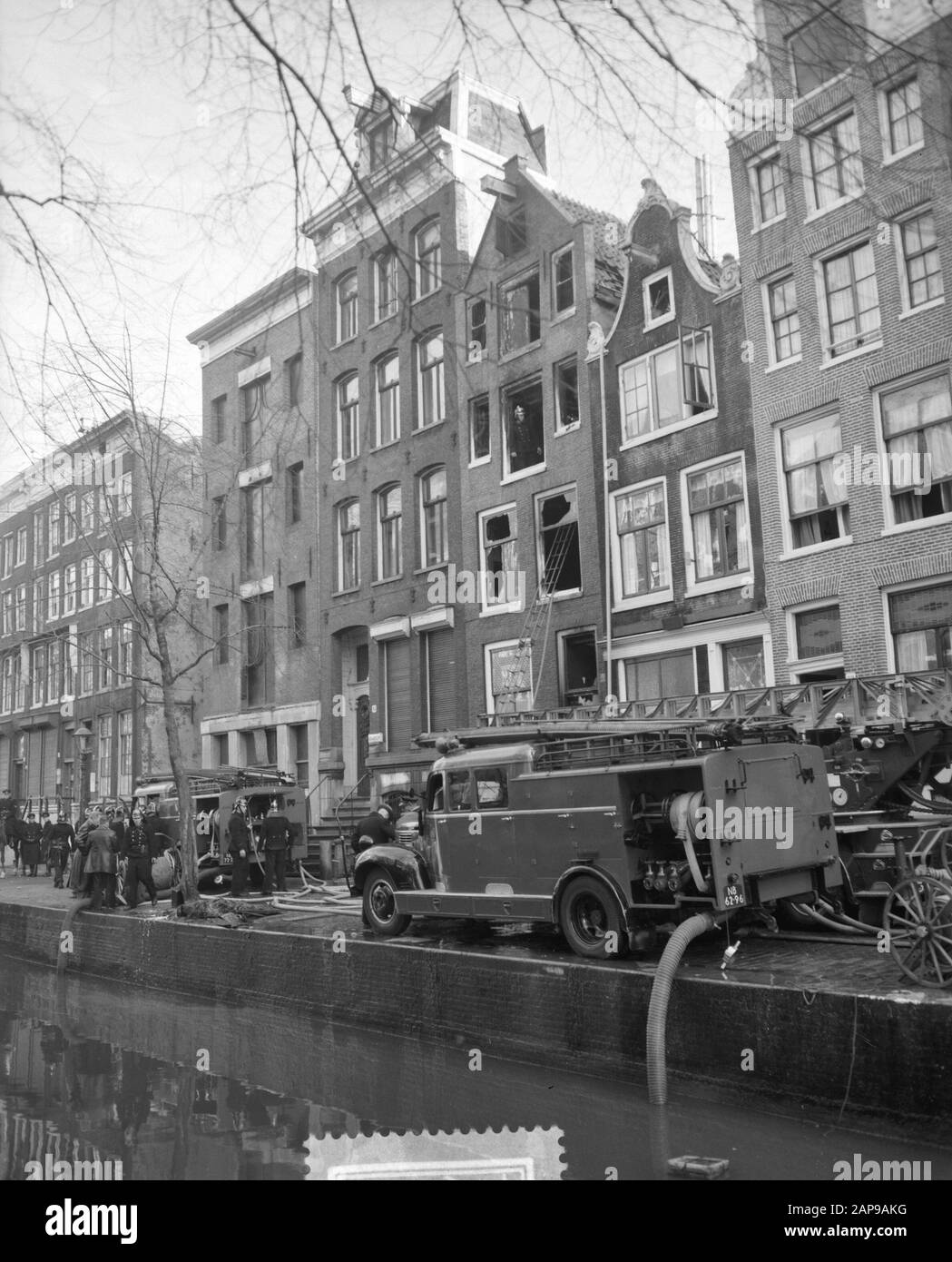 Brand Oz Achterburgwal 85 Amsterdam Data: 29 Novembre 1959 Località: Amsterdam, Noord-Holland Parole Chiave: Brand Foto Stock