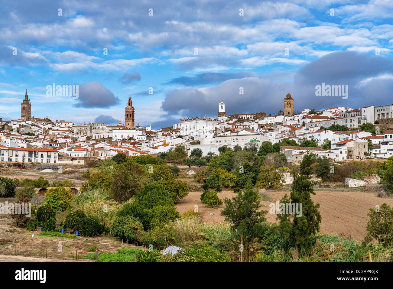 Jerez de los Caballeros, città a Badajoz, Estremadura in Spagna. Foto Stock