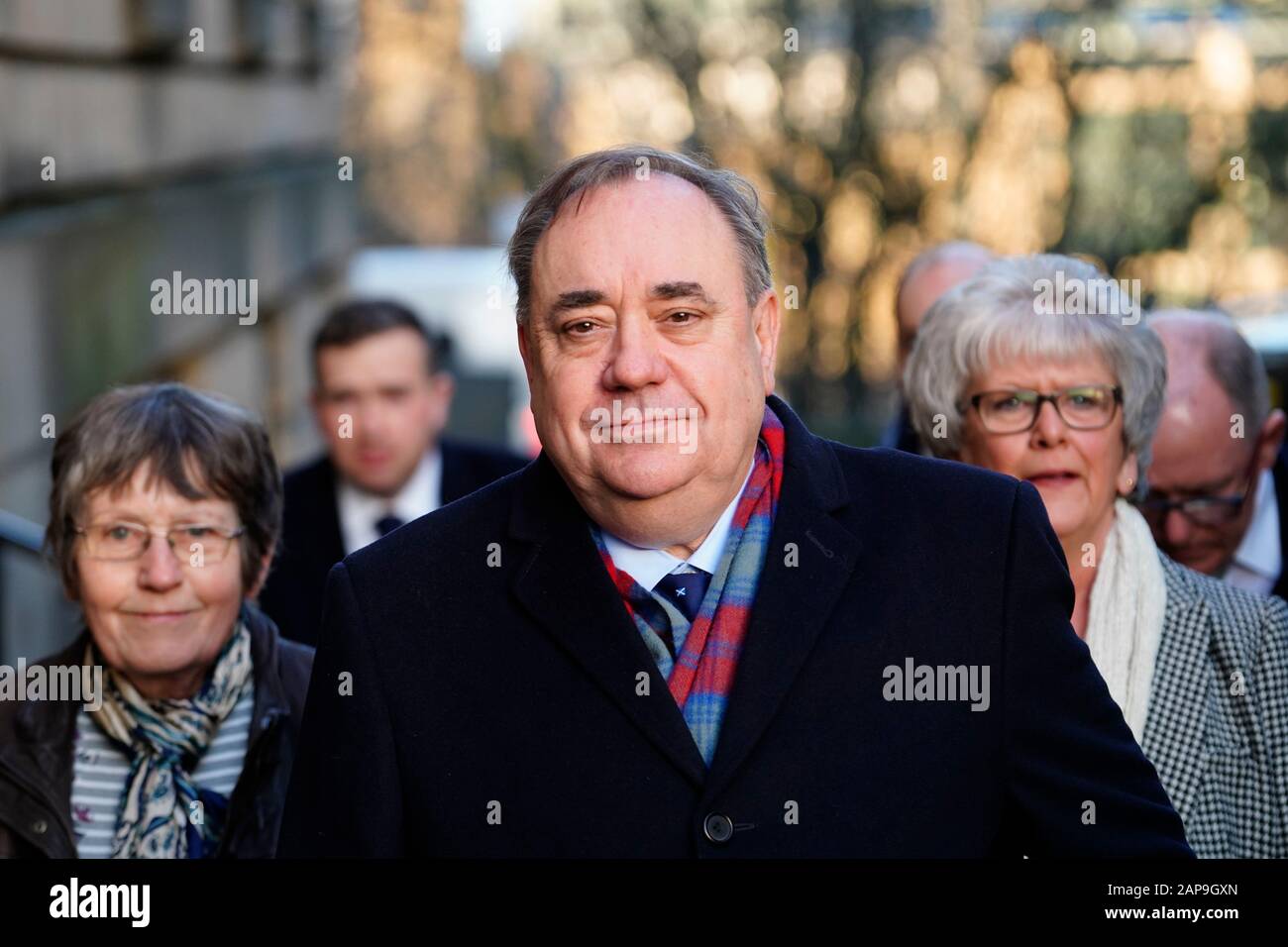 Edimburgo, Scozia, Regno Unito. 22 Gennaio 2020. Alex Salmond frequenta il tribunale di High Court a Edimburgo. Iain Masterton/Alamy Live News. Foto Stock