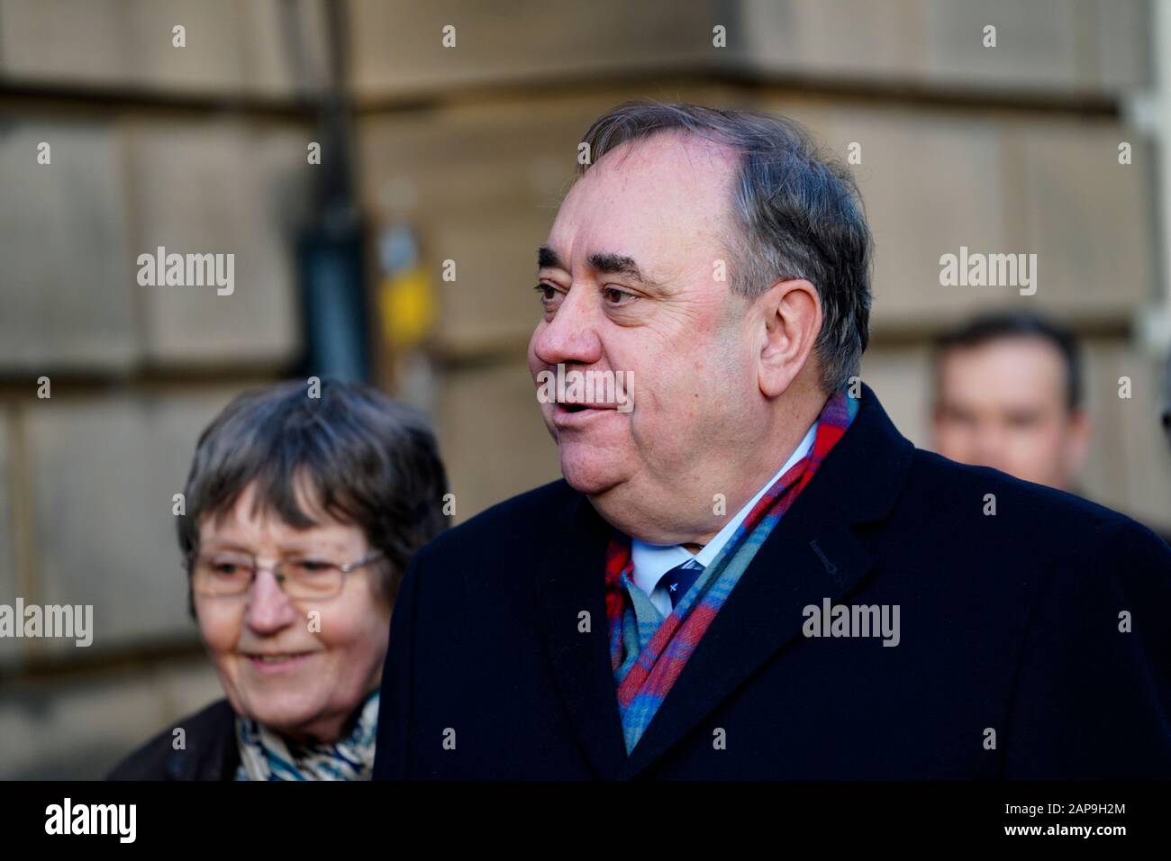 Edimburgo, Scozia, Regno Unito. 22 Gennaio 2020. Alex Salmond frequenta il tribunale di High Court a Edimburgo. Iain Masterton/Alamy Live News. Foto Stock