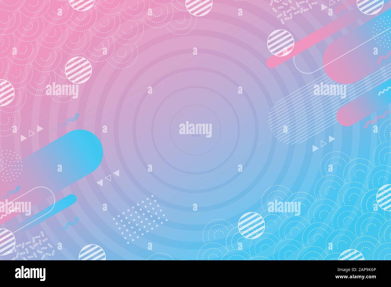 Sfumatura astratta rosa e blu con motivo geometrico sfondo decorativo. Da utilizzare per annuncio, poster, progettazione di modelli, stampa. Vettore di illustrazione Illustrazione Vettoriale