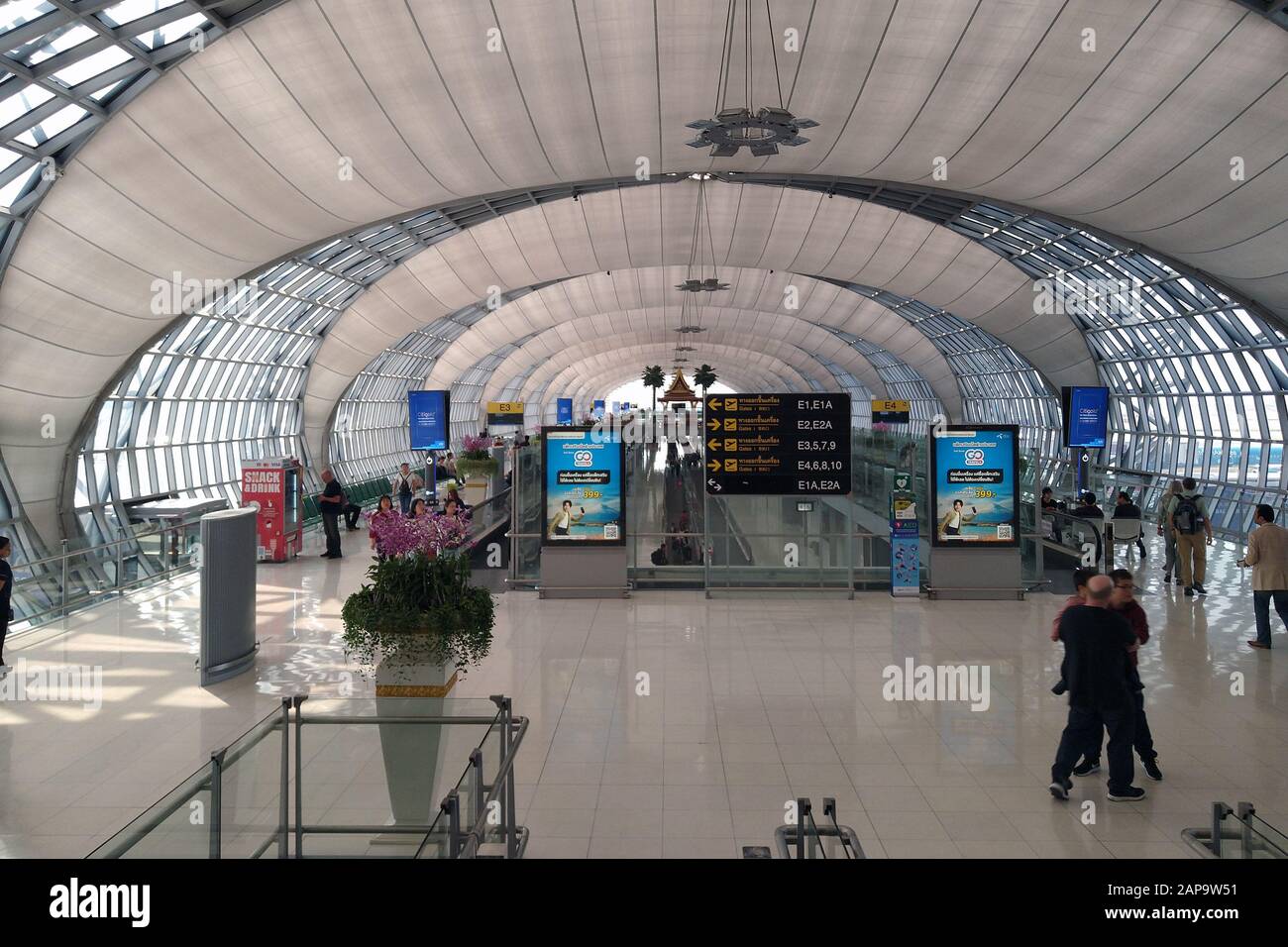 Bangkok, Thailandia - 28 Dicembre 2019: Suvarnabhumi Airport Interior. Foto Stock