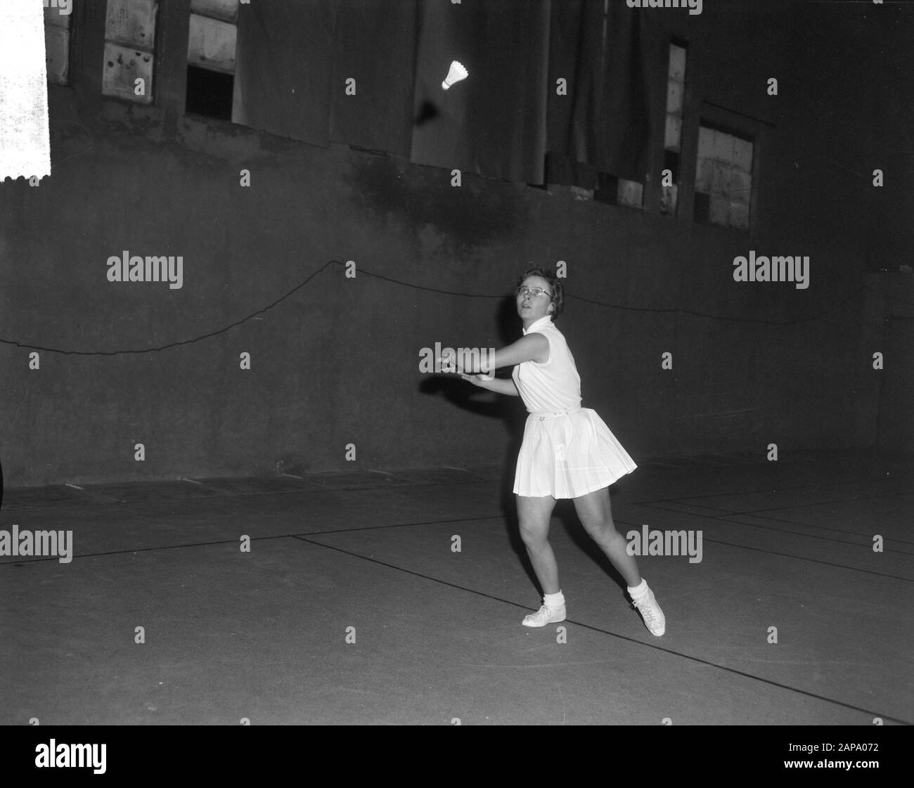 Benelux badminton torneo nel campo da tennis Marlot in the Hague Data: 16 gennaio 1965 luogo: L'Aia, Zuid-Holland Parole Chiave: Tennis Foto Stock