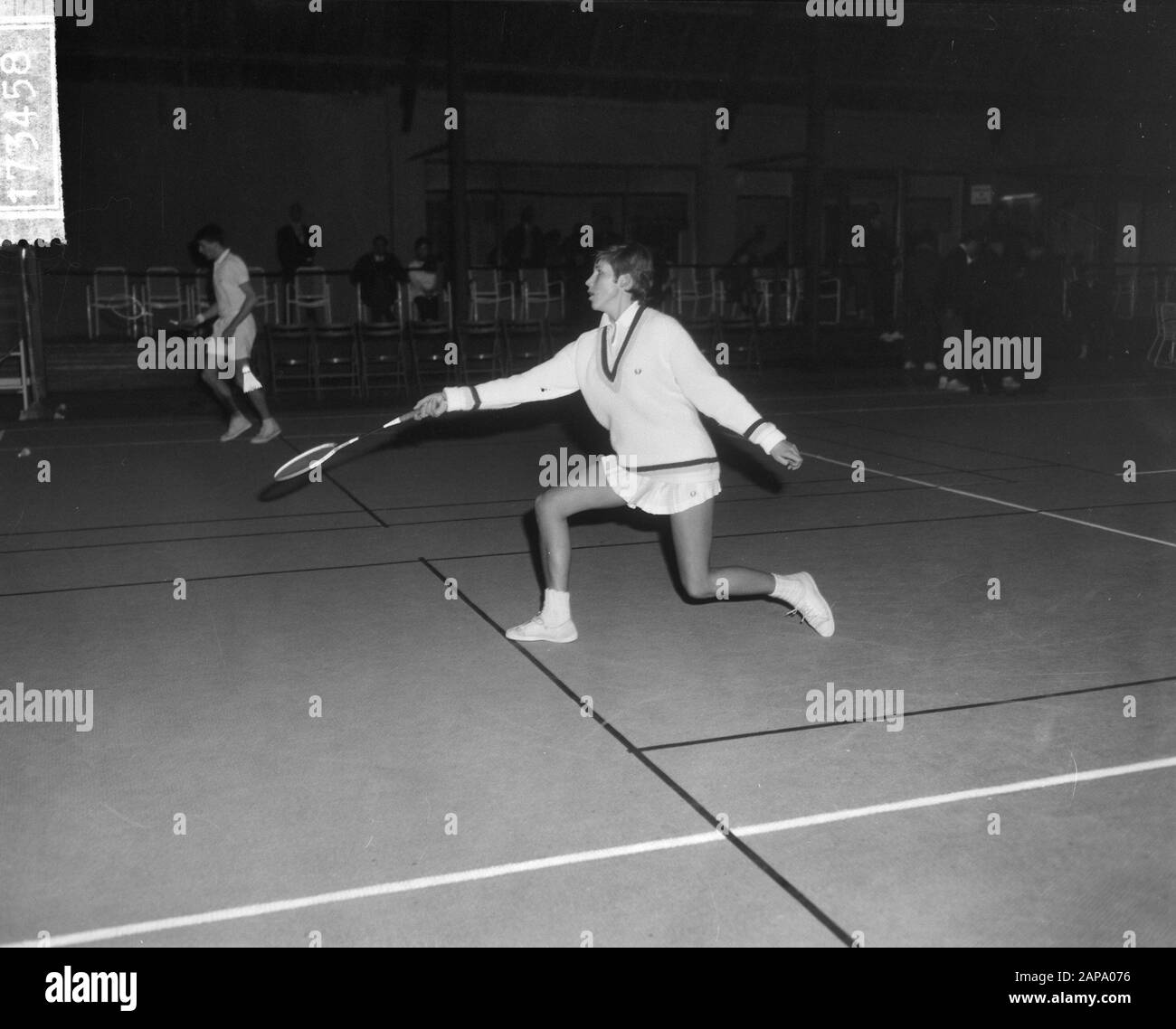 Benelux badminton torneo nel campo da tennis Marlot in the Hague Data: 16 gennaio 1965 luogo: L'Aia, Zuid-Holland Parole Chiave: Tennis Foto Stock
