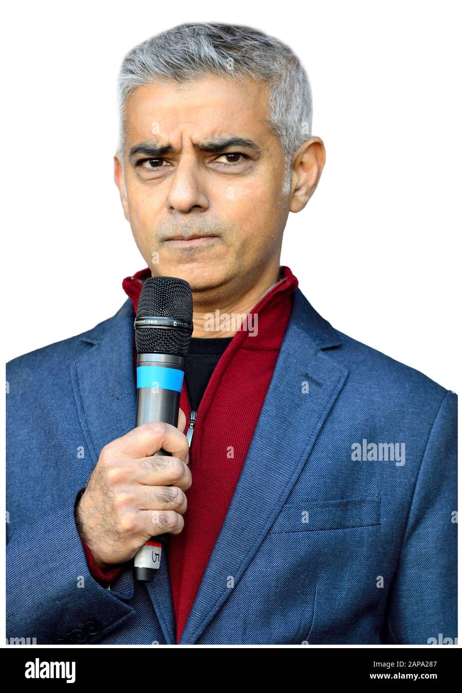 Sadiq Khan, sindaco di Londra, parlando al voto popolare Marzo a sostegno di un secondo referendum Brexit, Londra, 20 Ottobre 2018 Foto Stock