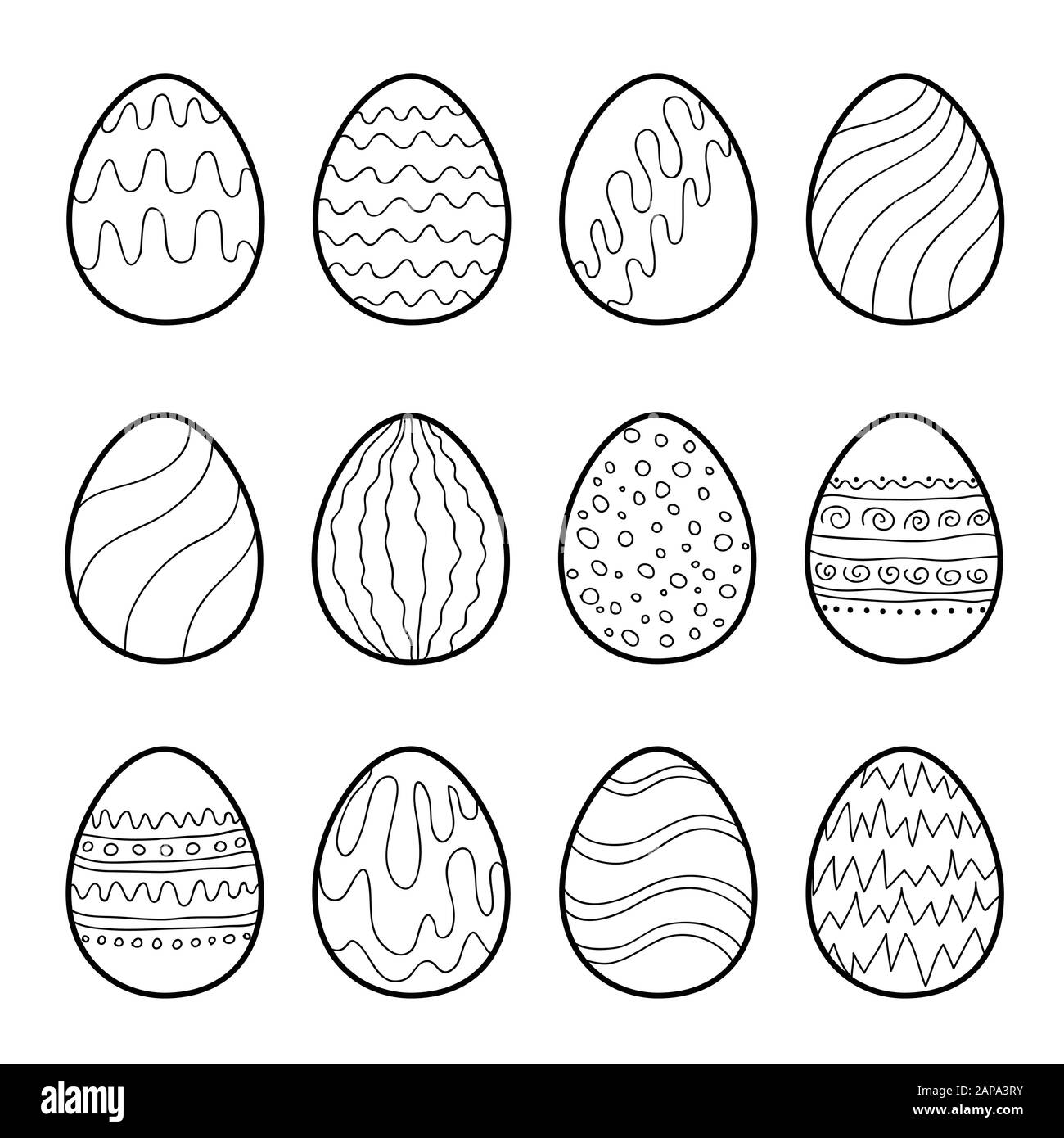 Set di uova di pasqua Illustrazione Vettoriale