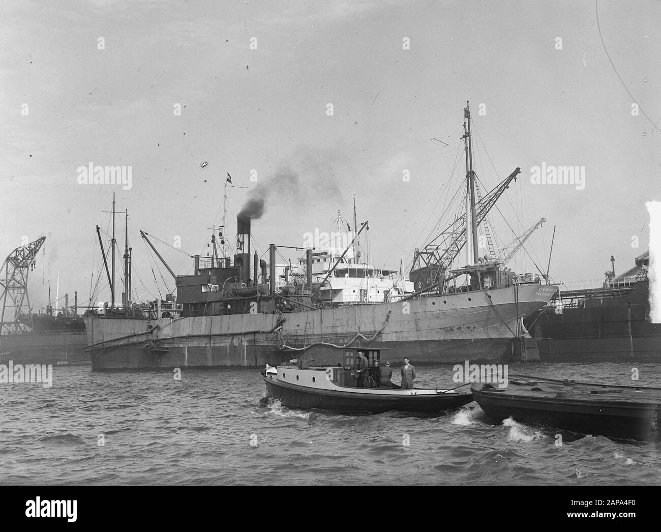 CA-banck in Amsterdam Data: 29 luglio 1949 luogo: Amsterdam, Noord-Holland Parole Chiave: Navi Foto Stock