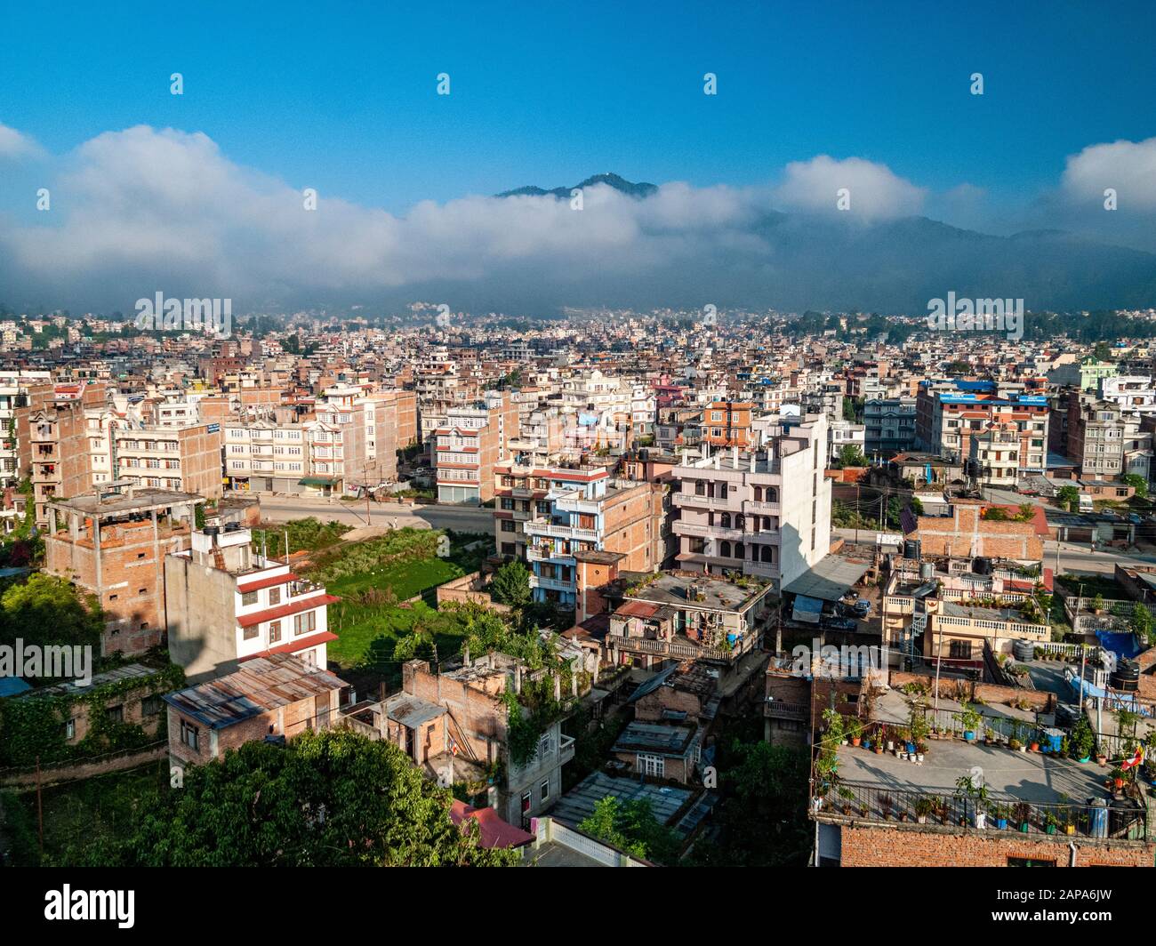 Veduta aerea degli edifici della città Foto Stock