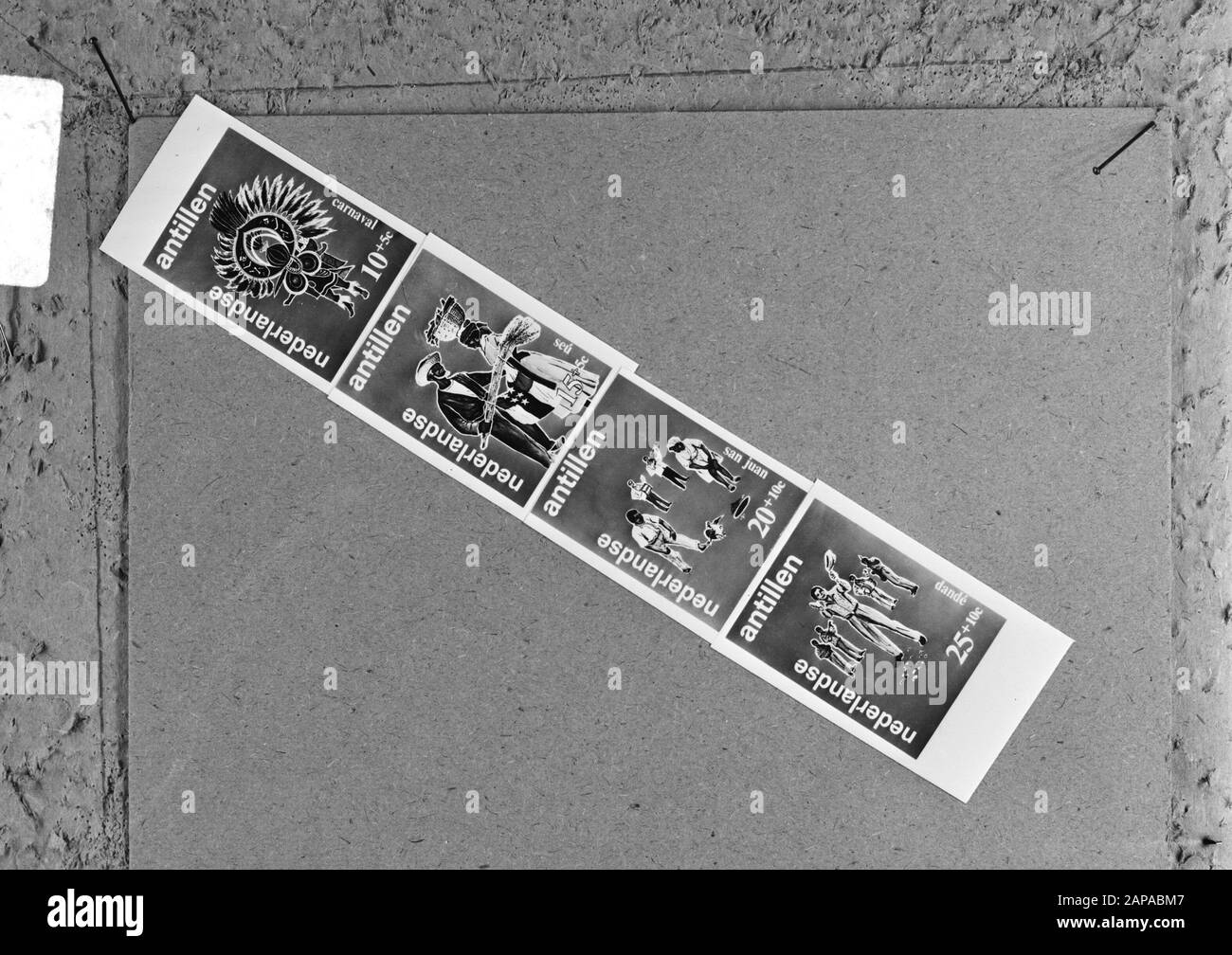 4 francobolli speciali delle Antille olandesi Data: 20 giugno 1969 Parole Chiave: Francobolli Foto Stock