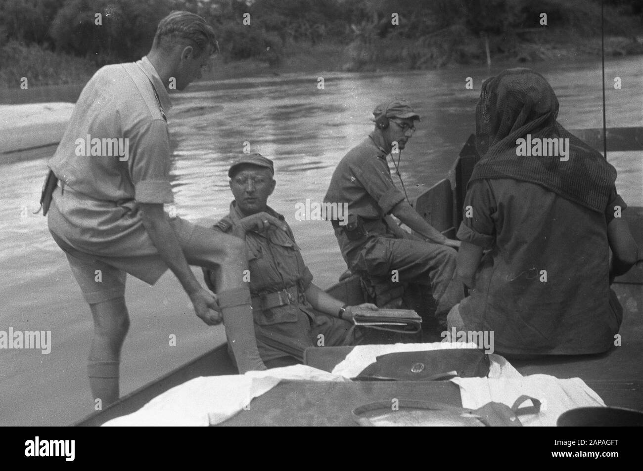 Foto Liberation North Sumatra Descrizione: Action Sea Snake A North Sumatra. Data: 19 Dicembre 1948 Luogo: Indonesia, Indie Orientali Olandesi, Sumatra Foto Stock