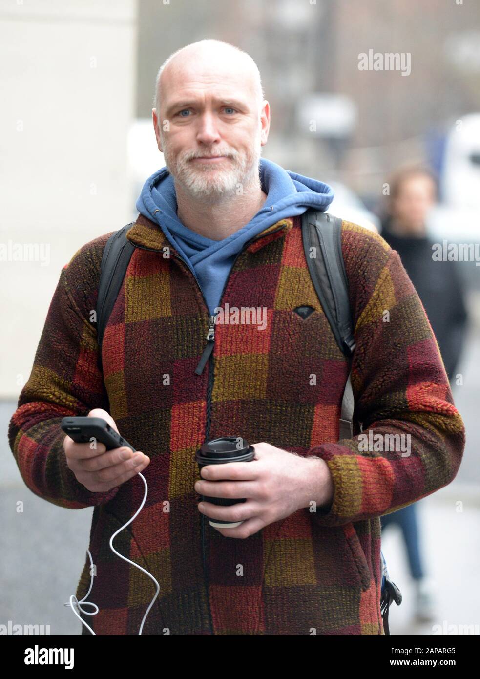 Il chirurgo dell'albero Benjamin Atkinson, 43, arriva alla Westminster Magistrates' Court di Londra dopo aver scalato il Big ben vestito come Boris Johnson durante la 'rivolta autunnale' di Extinction Rebellion nell'ottobre dello scorso anno. Foto PA. Data Immagine: Mercoledì 22 Gennaio 2020. Vedi la storia PA TRIBUNALI Bigben. Photo credit dovrebbe leggere: Nick Ansell/PA Filo Foto Stock