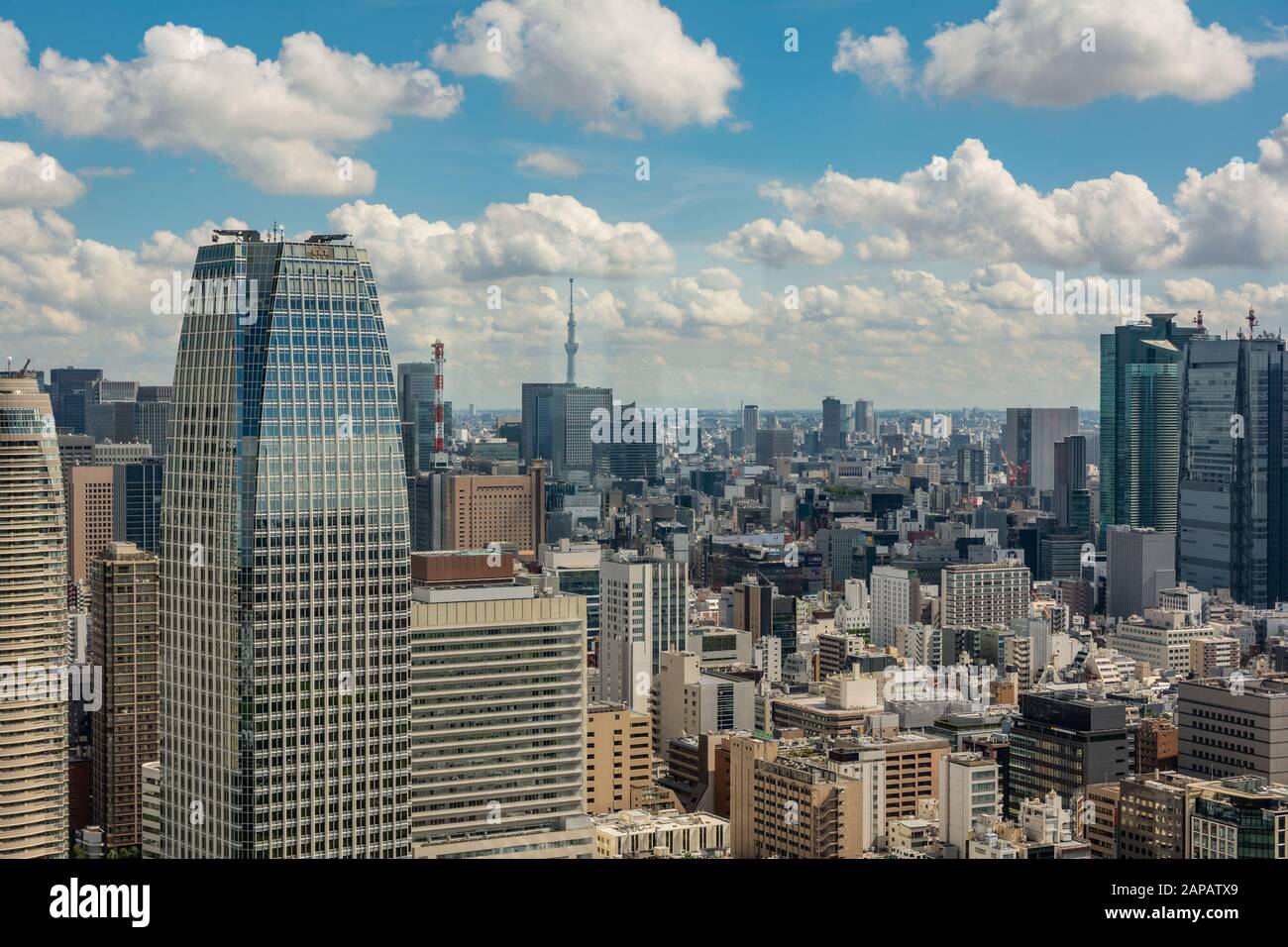 Tokyo, Giappone, Asia - 7 Settembre 2019 : vista aerea di Tokyo dalla Torre di Tokyo Foto Stock