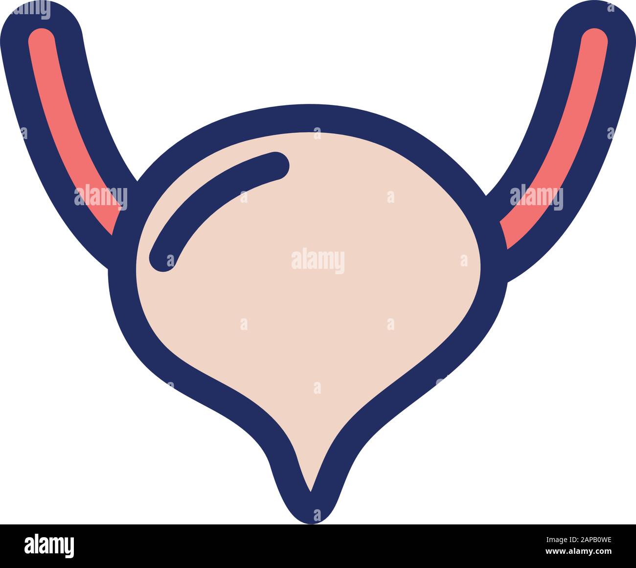 icona di isolamento dell'organo umano della vescica Illustrazione Vettoriale