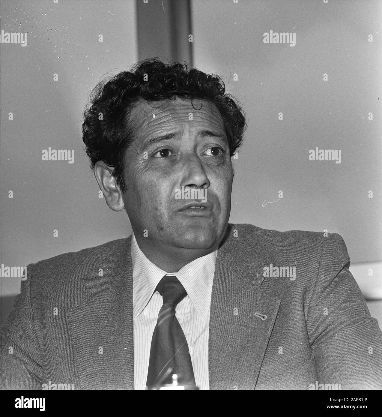 Il leader sindacale cileno Hector Cuevas nella FNV-building Amsterdam; Hector Cuevas alla parola Data: 6 luglio 1978 luogo: Amsterdam, Noord-Holland Parole Chiave: Leader sindacali Nome dell'istituzione: FNV Foto Stock