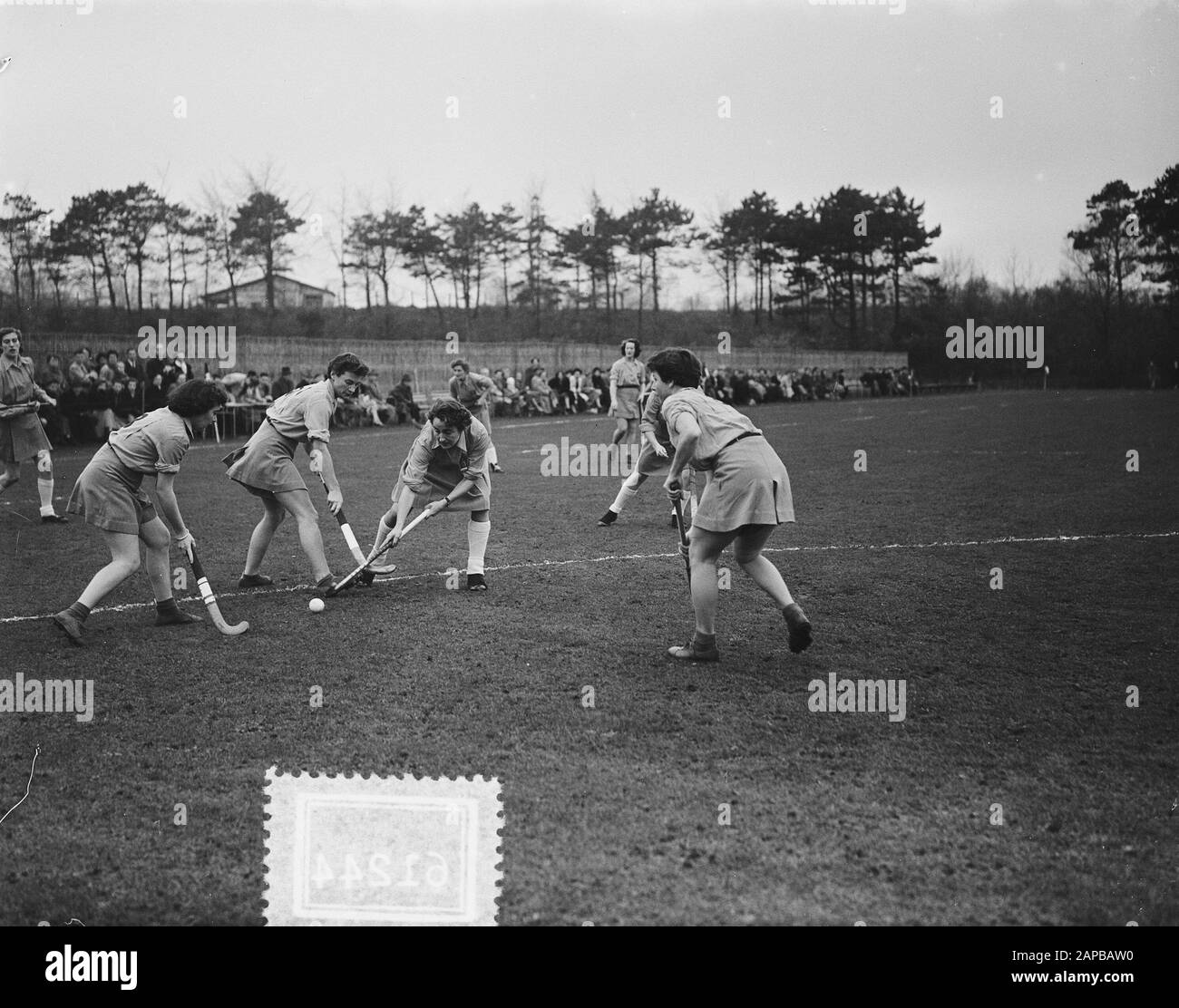 Hockey Da Donna Olanda Contro Australia 0-3, The Hague Data: 22 Novembre 1953 Luogo: L'Aia, South Holland Parole Chiave: Signore, Hockey Foto Stock