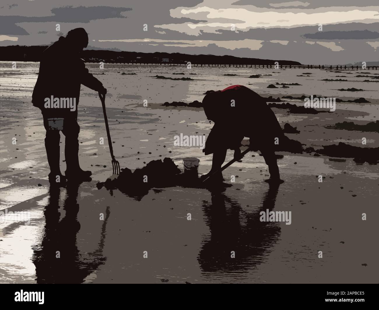Uomini che scavano esca immagini e fotografie stock ad alta risoluzione