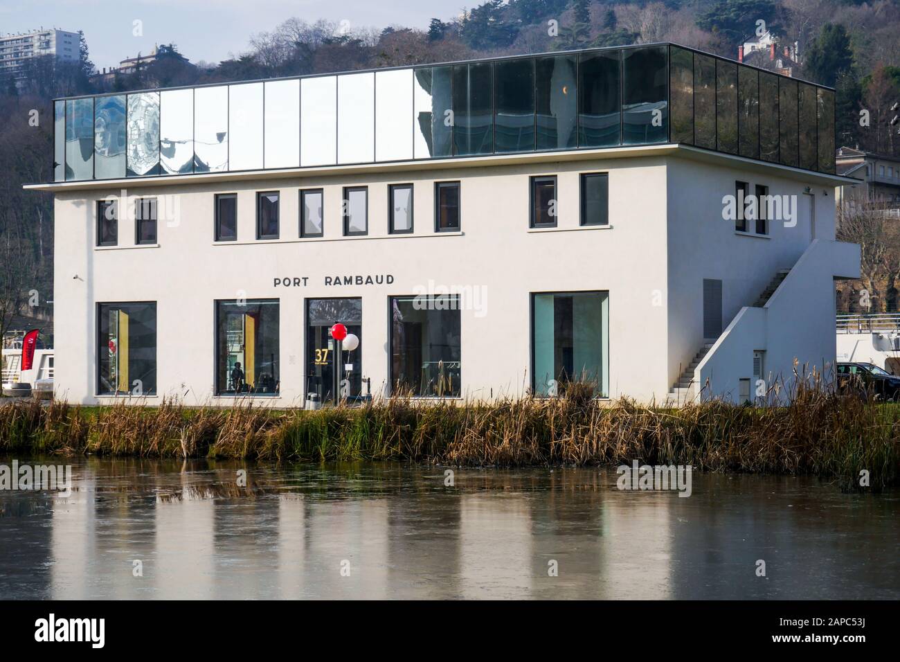 Ex sede del porto di Rambaud, Lione, Francia Foto Stock