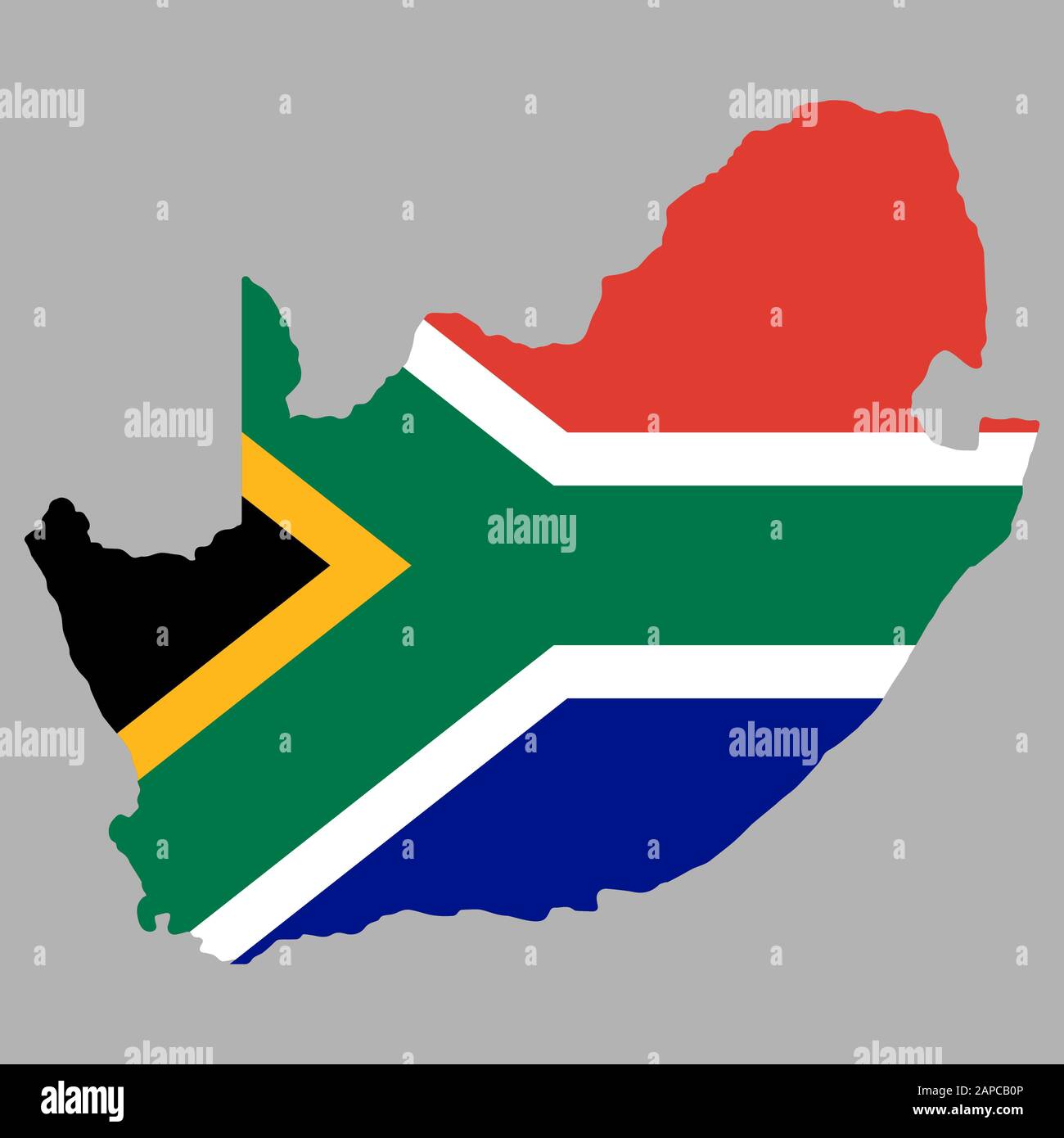 South Africa Map flag Vector Illustrazione Vettoriale