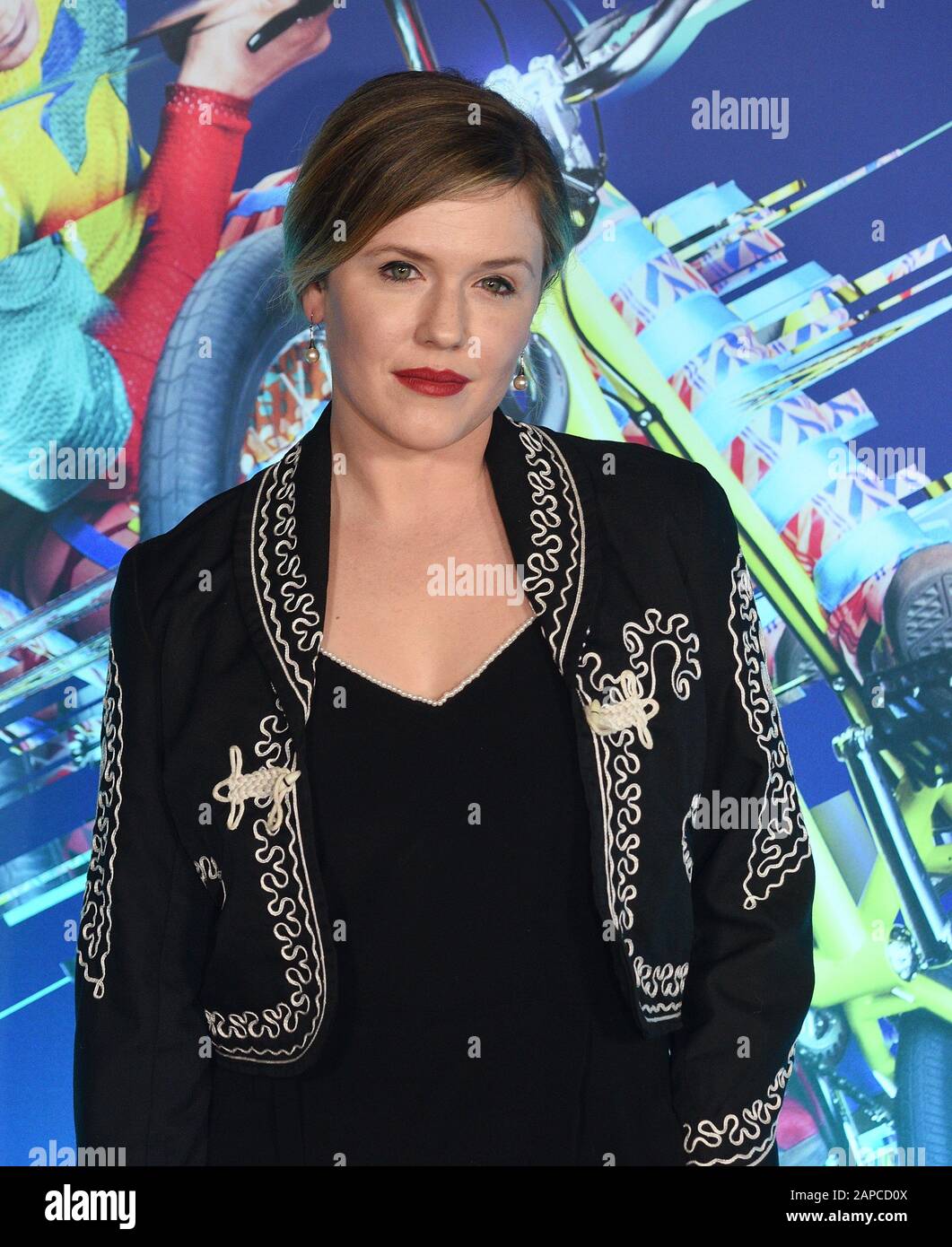 Los Angeles, Stati Uniti. 21st Gen 2020. Los ANGELES, CALIFORNIA - 21 GENNAIO: Harriet Dyer frequenta la prima del volo del Cirque Du Soleil al Dodger Stadium il 21 gennaio 2020 a Los Angeles, California. Foto: Annie Lesser/Imagespace Credit: Imagespace/Alamy Live News Foto Stock