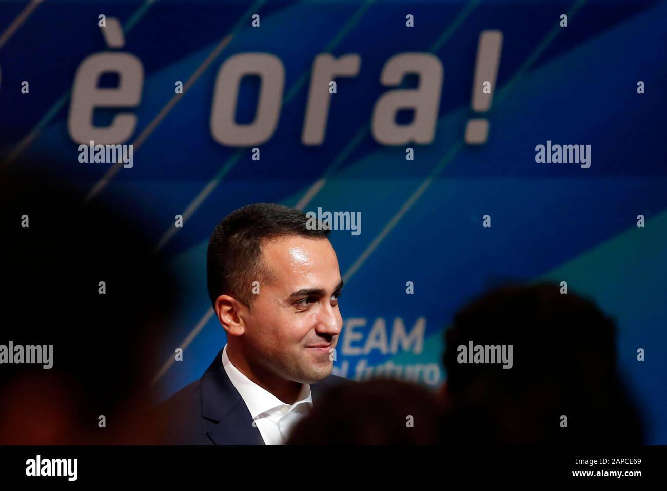 Roma, Italia. 22nd Gen 2020. Luigi Di Maio Roma 22nd Gennaio 2020. Conferenza stampa del Ministro degli Affari Esteri italiano per annunciare che si è quit come leader Del Movimento 5 Stelle. Foto Samantha Zucchi Credito: Insidefoto Srl/Alamy Live News Foto Stock