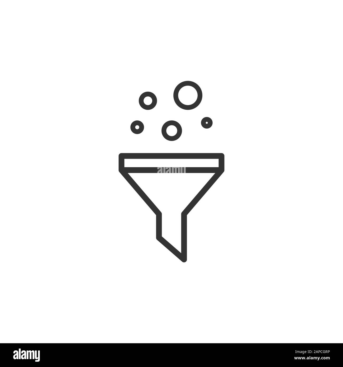 filtro dati nero con cerchi filtranti. icona imbuto dati piatto. isolato su sfondo bianco. Informazioni di analisi, informazioni di tunnel, esplorazione del flusso, v Illustrazione Vettoriale