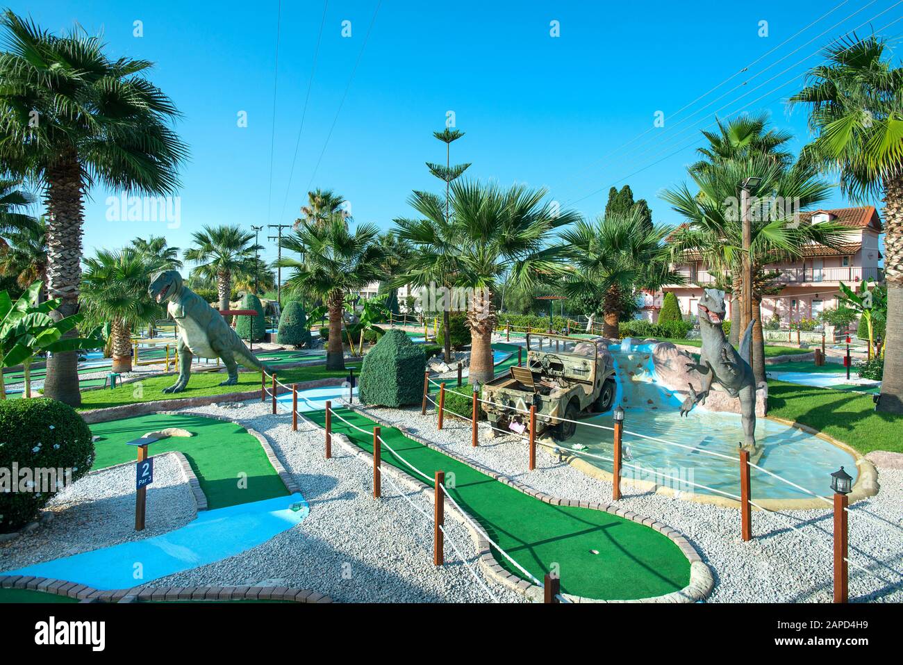 Mini Golf, Tsilivi, Zante, Grecia Foto Stock