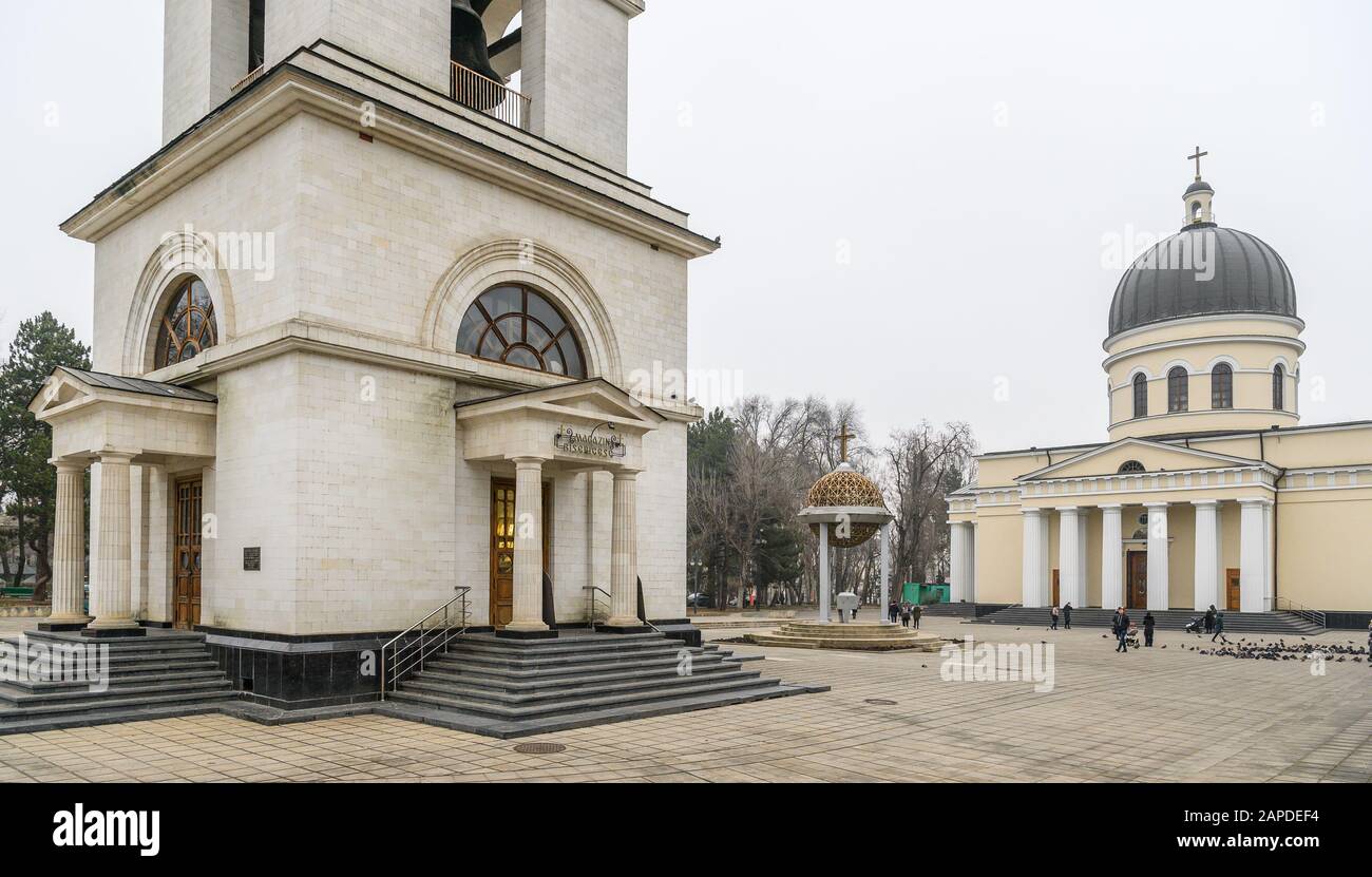 Catedrala Mitropolitană Ortodoxă 'Nașterea Domnului', Chișinău, Moldavia Foto Stock