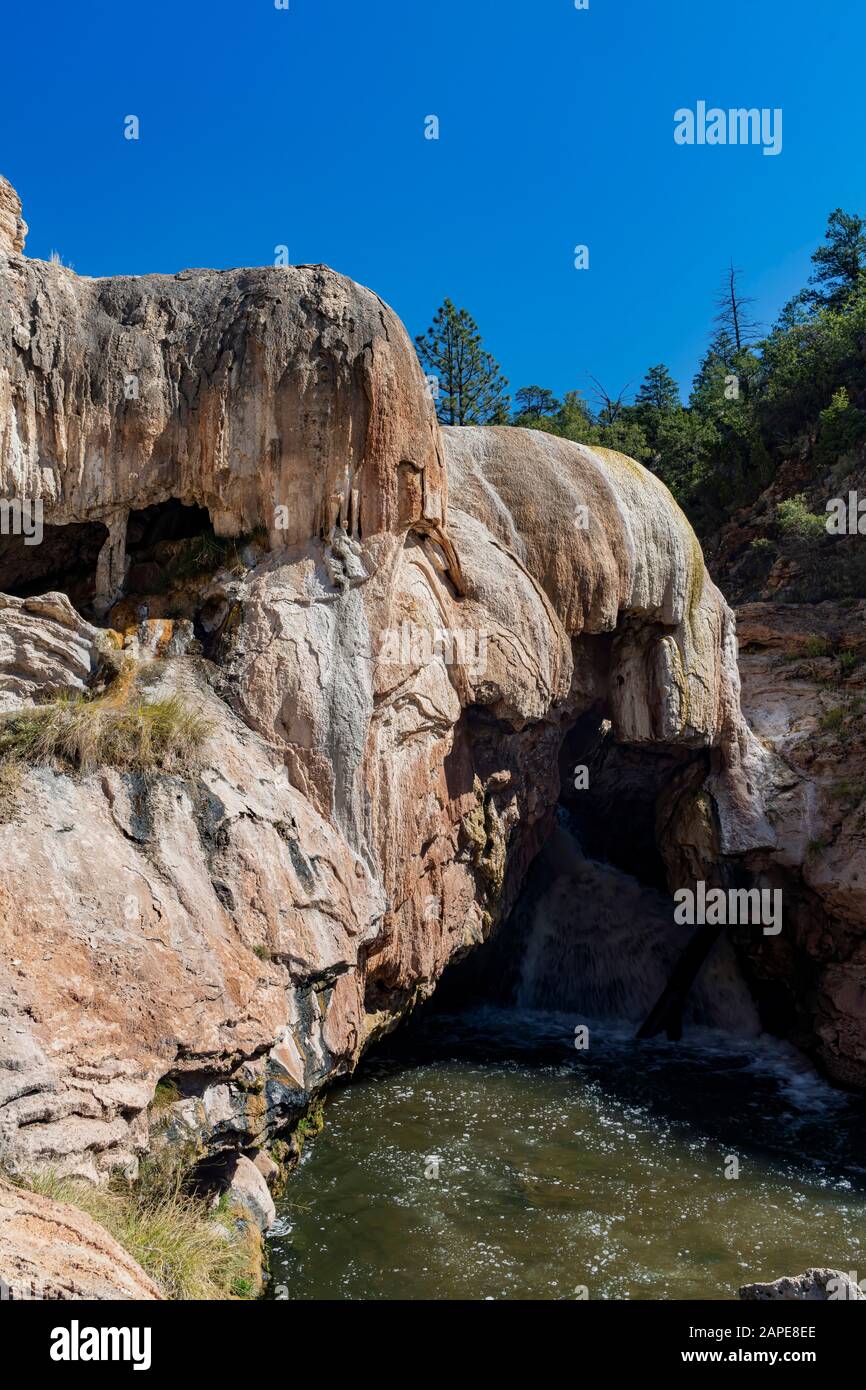 Bellissimo paesaggio di Battleship Rock a Jemez Springs, New Mexico Foto Stock