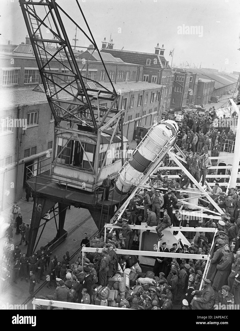 Debarkatie Groote Beer Data: 20 Marzo 1948 Foto Stock