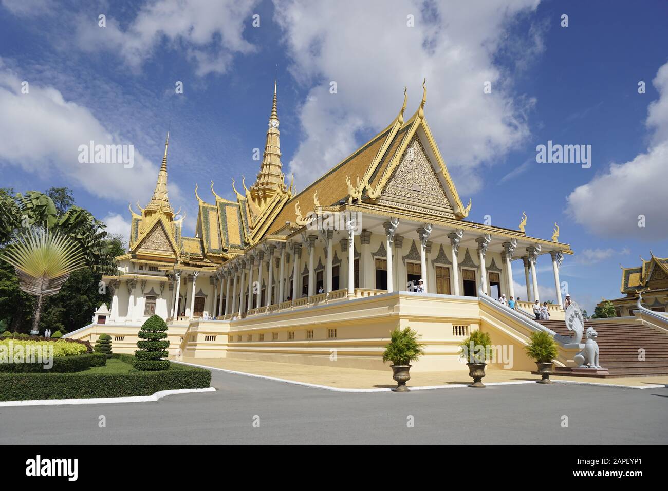 La Sala del Trono presso il complesso del Palazzo reale della Cambogia Foto Stock