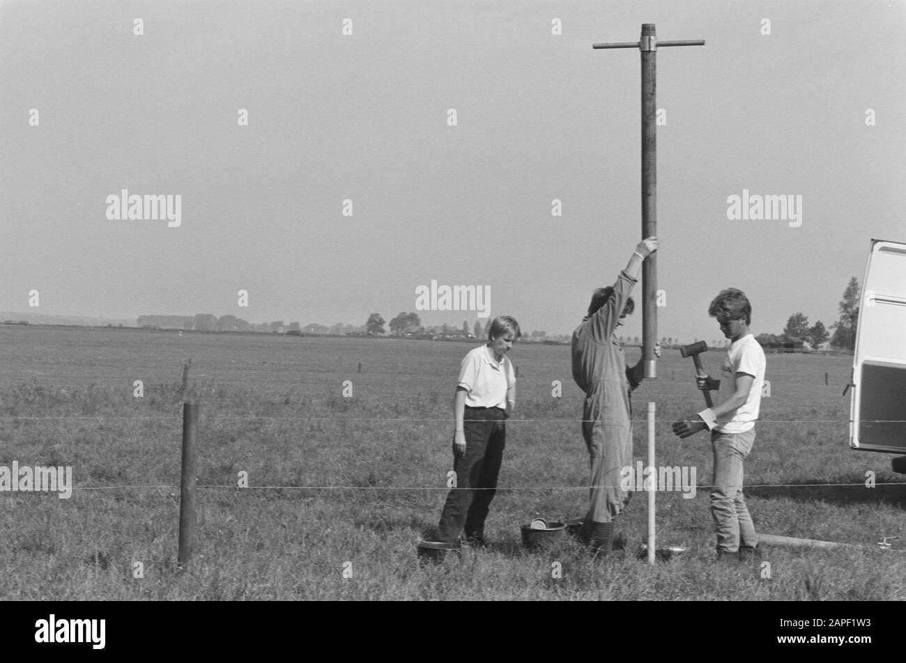 Ricerca del suolo ex discarica vicino Amersfoort per rifiuti chimici Data: 25 maggio 1988 Località: Amersfoort Parole Chiave: Rifiuti, indagini del suolo, discariche Foto Stock