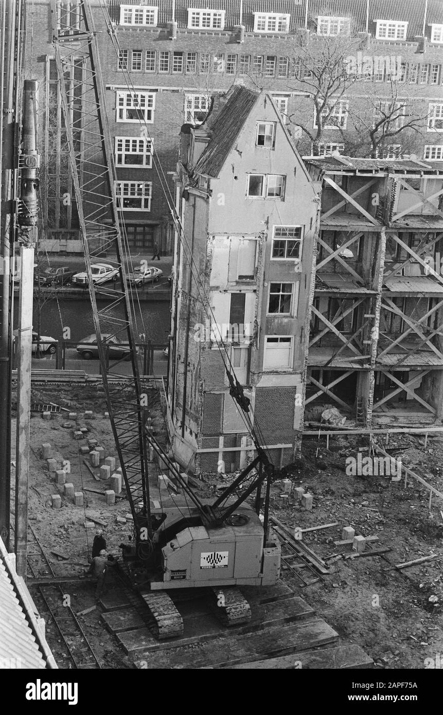 Costruzione Centro Belga per la Cultura Olandese presso la Nes di Amsterdam, commissionato Ufficio informazioni; visto dalla Nes Data: 20 novembre 1978 Località: Amsterdam, Noord-Holland Foto Stock