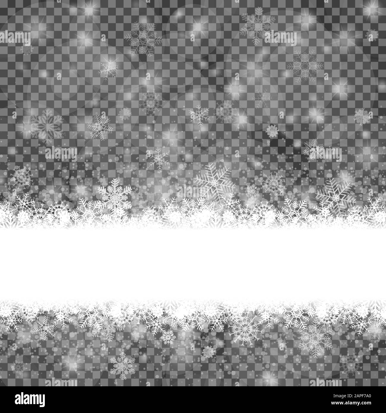 bella neve fiocchi sfondo con trasparenza in file vettoriale Illustrazione Vettoriale