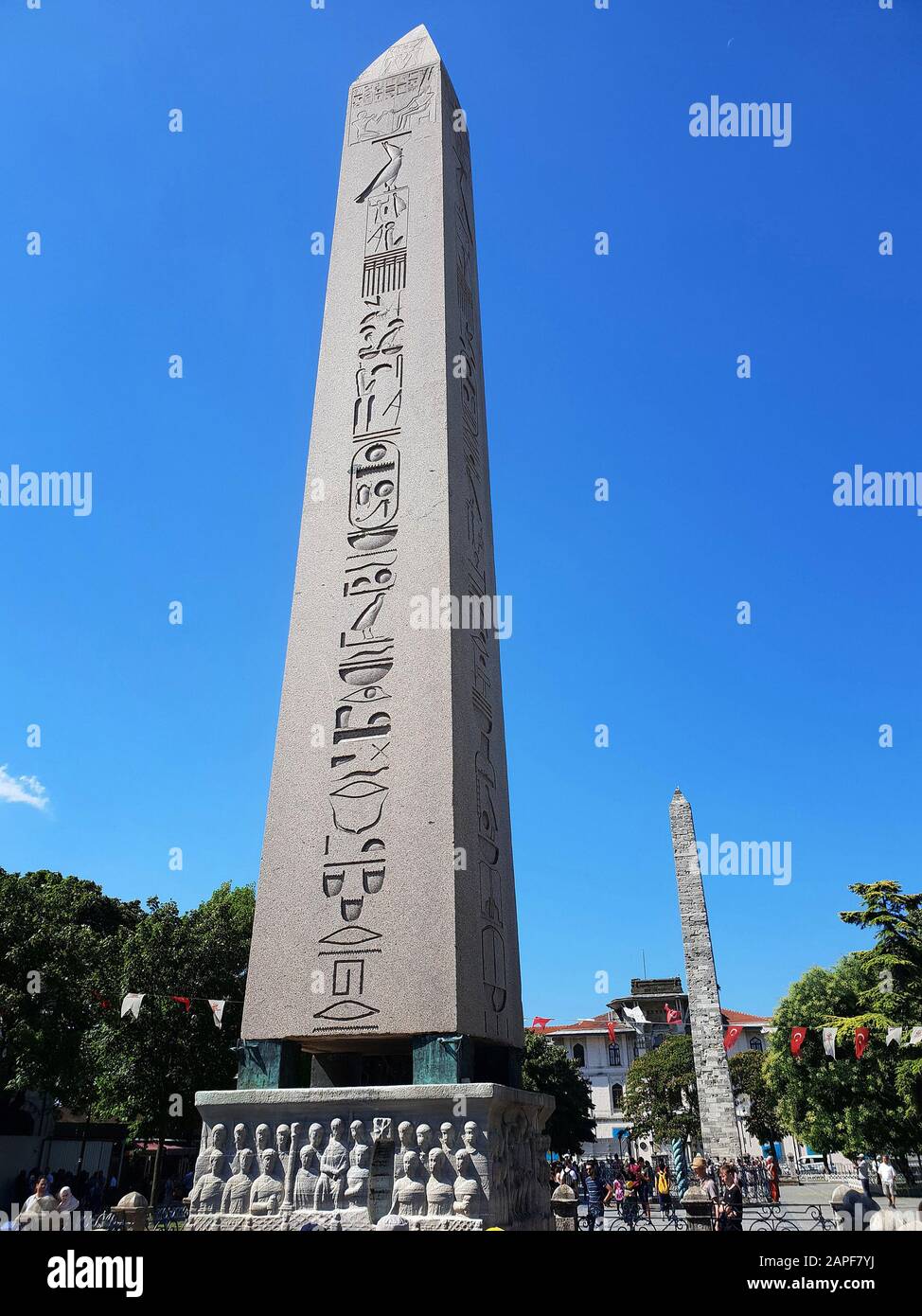 L'Obelisco di Teodosio in mostra all'Ippodromo di Istanbul, Turchia Foto Stock