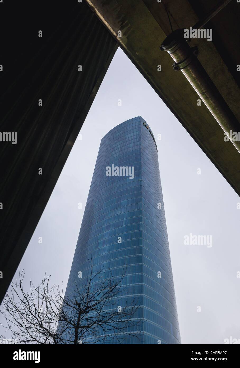 Torre Iberdrola a Bilbao, la più grande città dei Paesi Baschi, Spagna Foto Stock