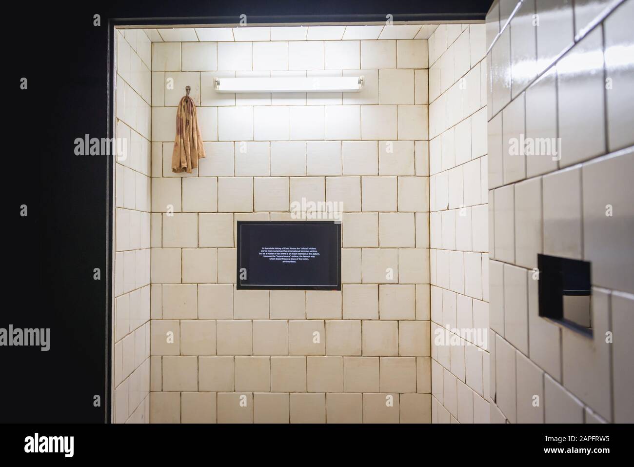 All'interno del Museo Mafioso, parte del Museo Civico di Salemi, situato nella provincia di Trapani nella Sicilia sud-occidentale, in Italia Foto Stock