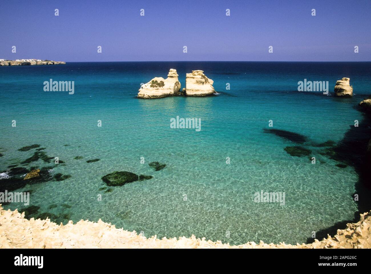 torre dell'orso, marina di melendugno Foto Stock