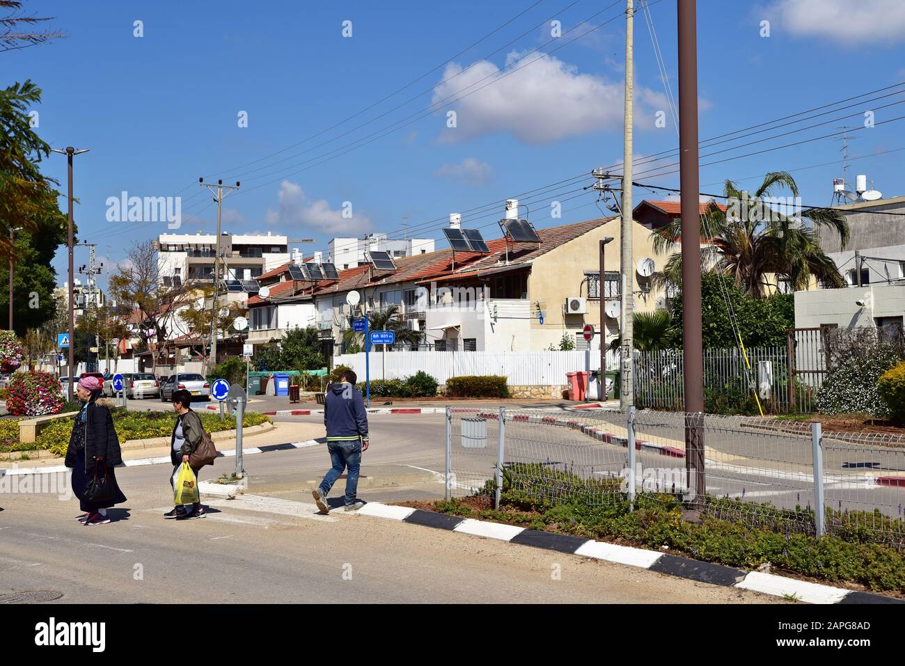 Zona residenziale a Herzliya, Israele Foto Stock