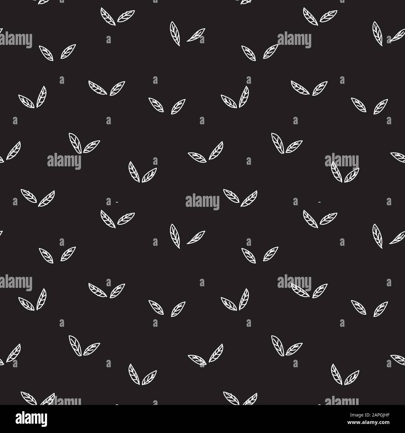 Estratto Botanical Leaf Seamless Pattern - e' un motivo a foglia botanica adatto per stampe di moda, sfondi, siti web, carta da parati, artigianato Illustrazione Vettoriale