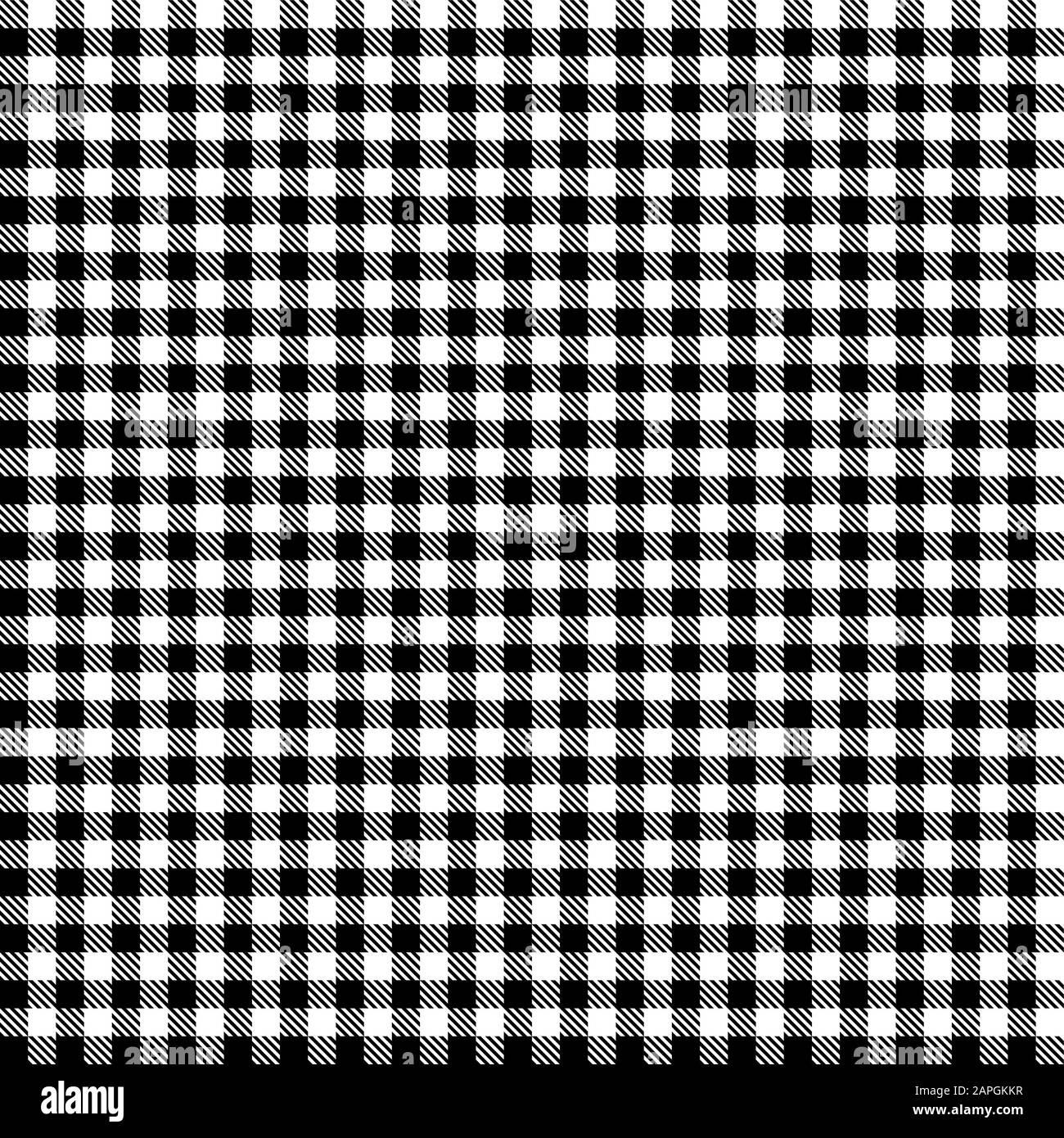 Tablecloth a scacchi NERO - infinito Illustrazione Vettoriale
