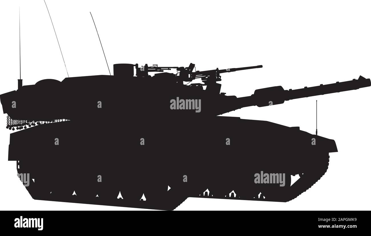 Silhouette con serbatoio. Vettore EPS 10 Illustrazione Vettoriale