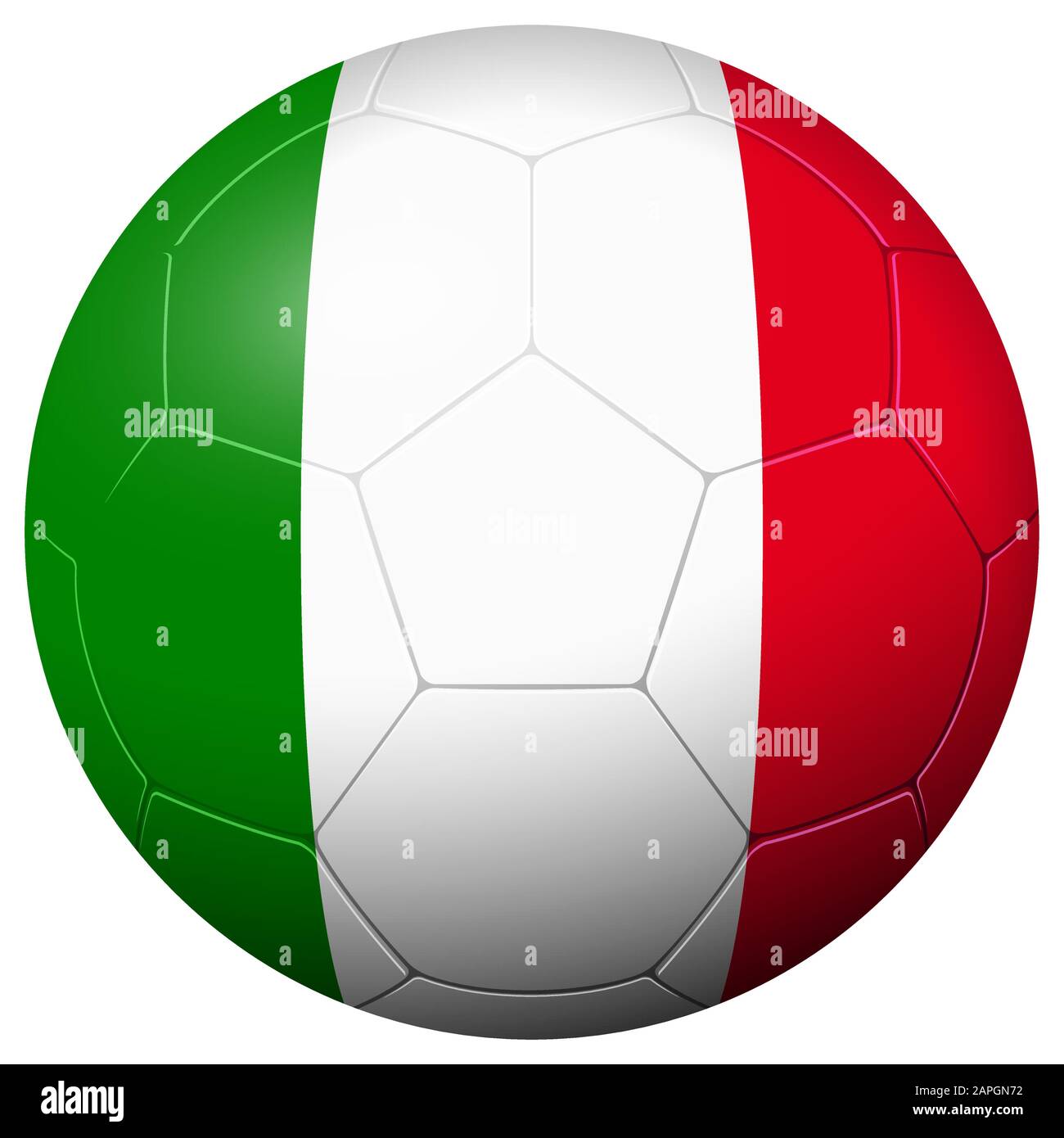 Calcio con la bandiera del paese Italia Illustrazione Vettoriale