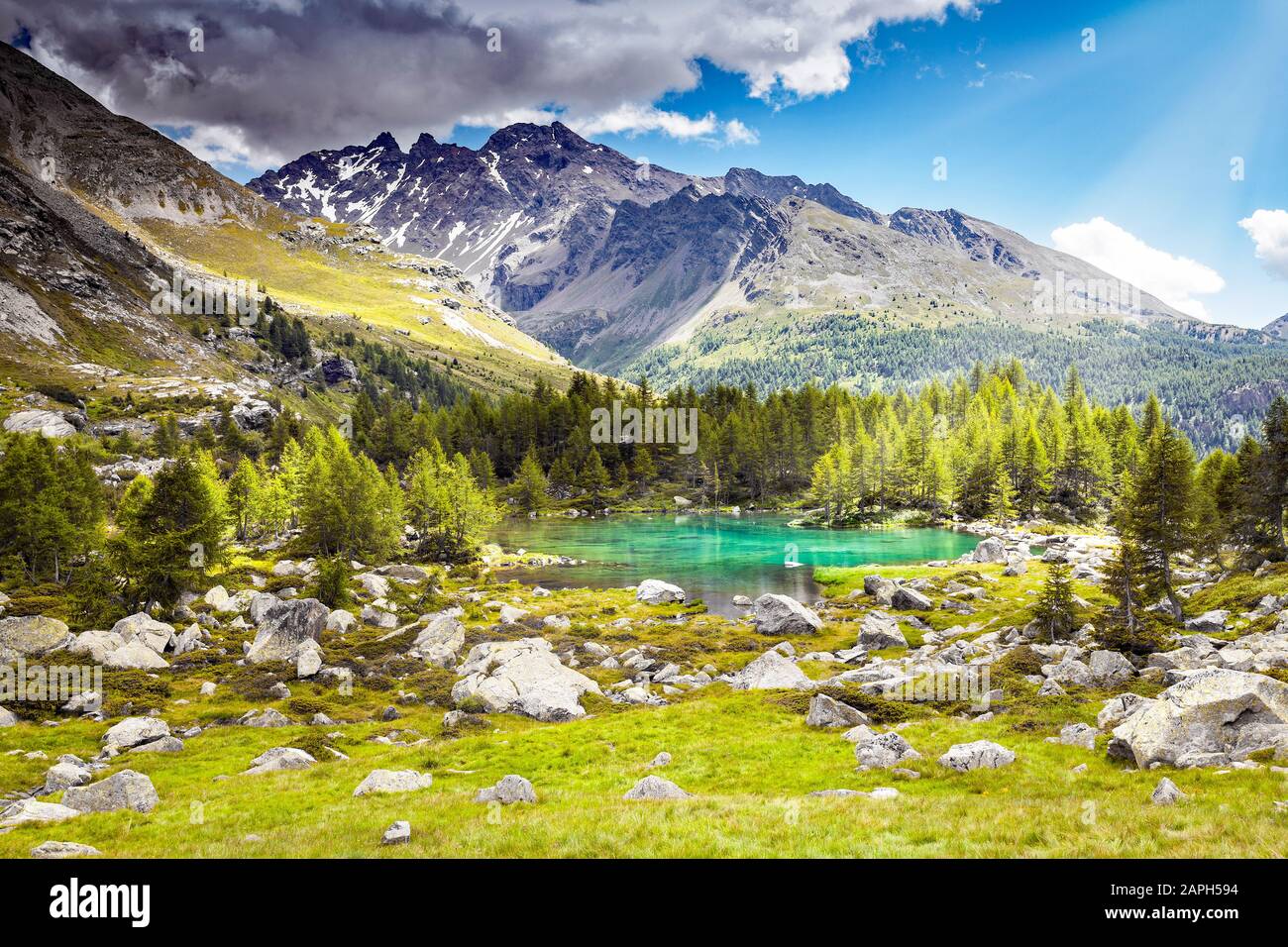 Valle Di Grosina - Valtellina (It) - Lago Di Verva Foto Stock