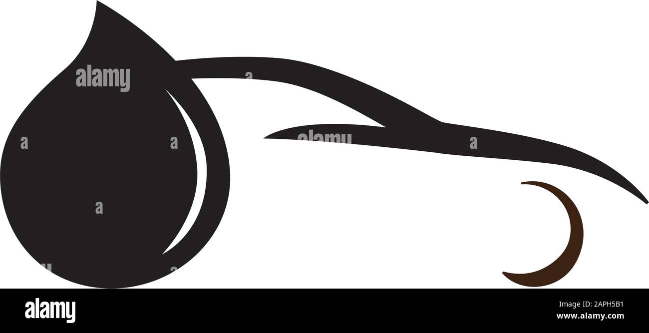goccia di olio e auto astratta Illustrazione Vettoriale