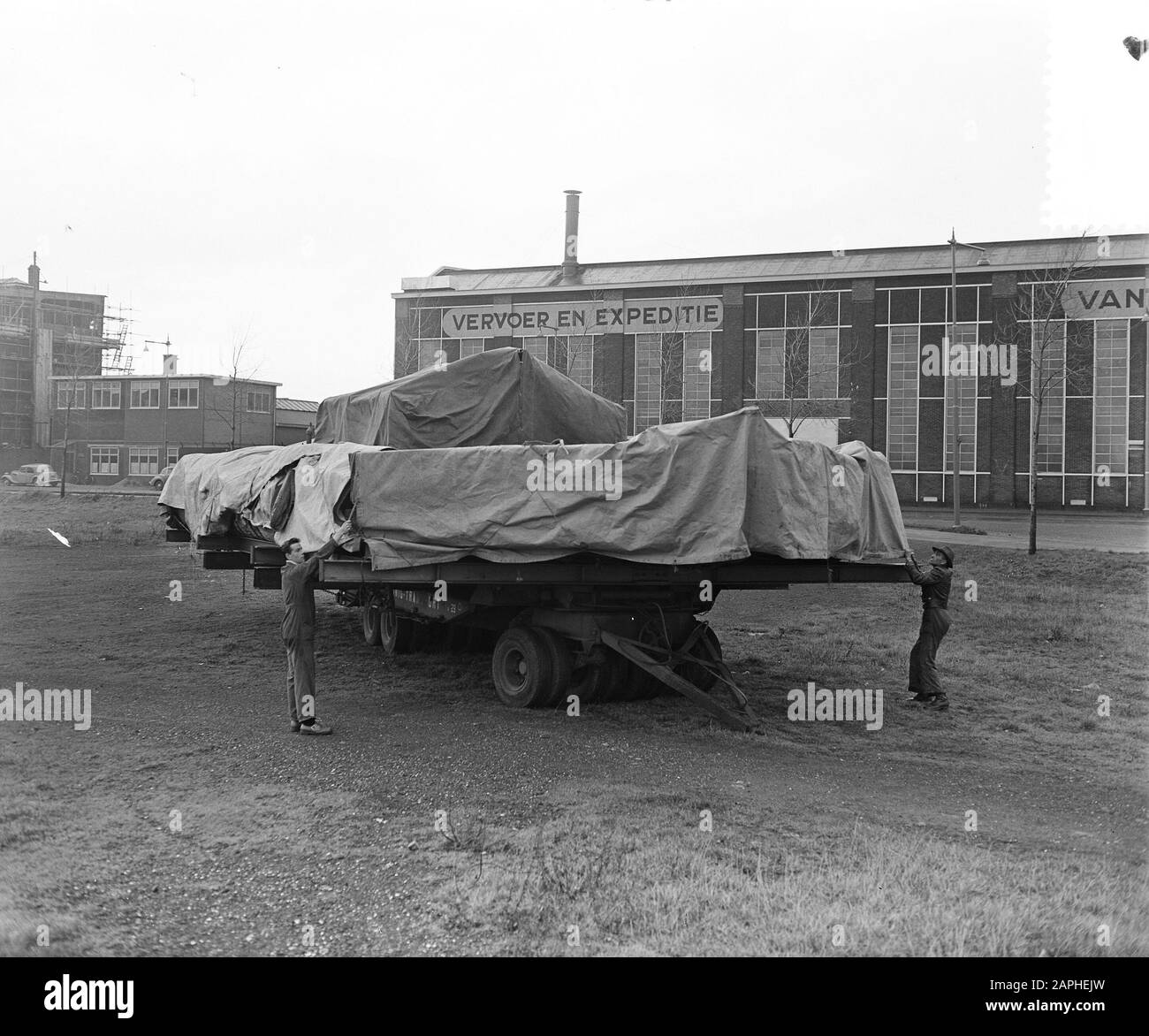 Arrivo Kontikivlot A Rotterdam Data: 29 Novembre 1954 Luogo: Rotterdam, Zuid-Holland Parole Chiave: Arrivo Foto Stock