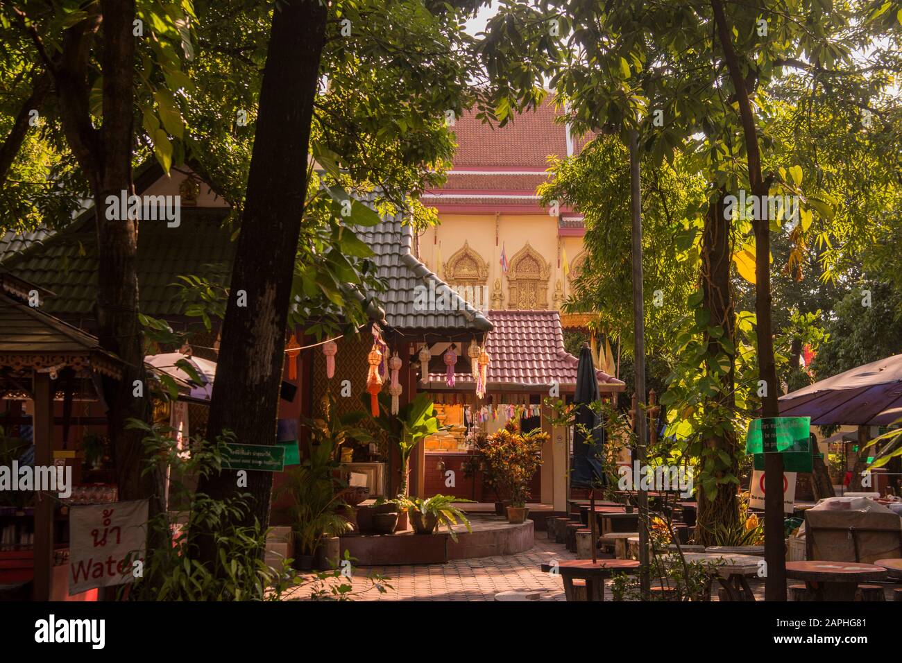 Il Wat Phan On nella città di Chiang mai nel nord della Thailandia. Thailandia, Chiang Mai, Novembre 2019 Foto Stock