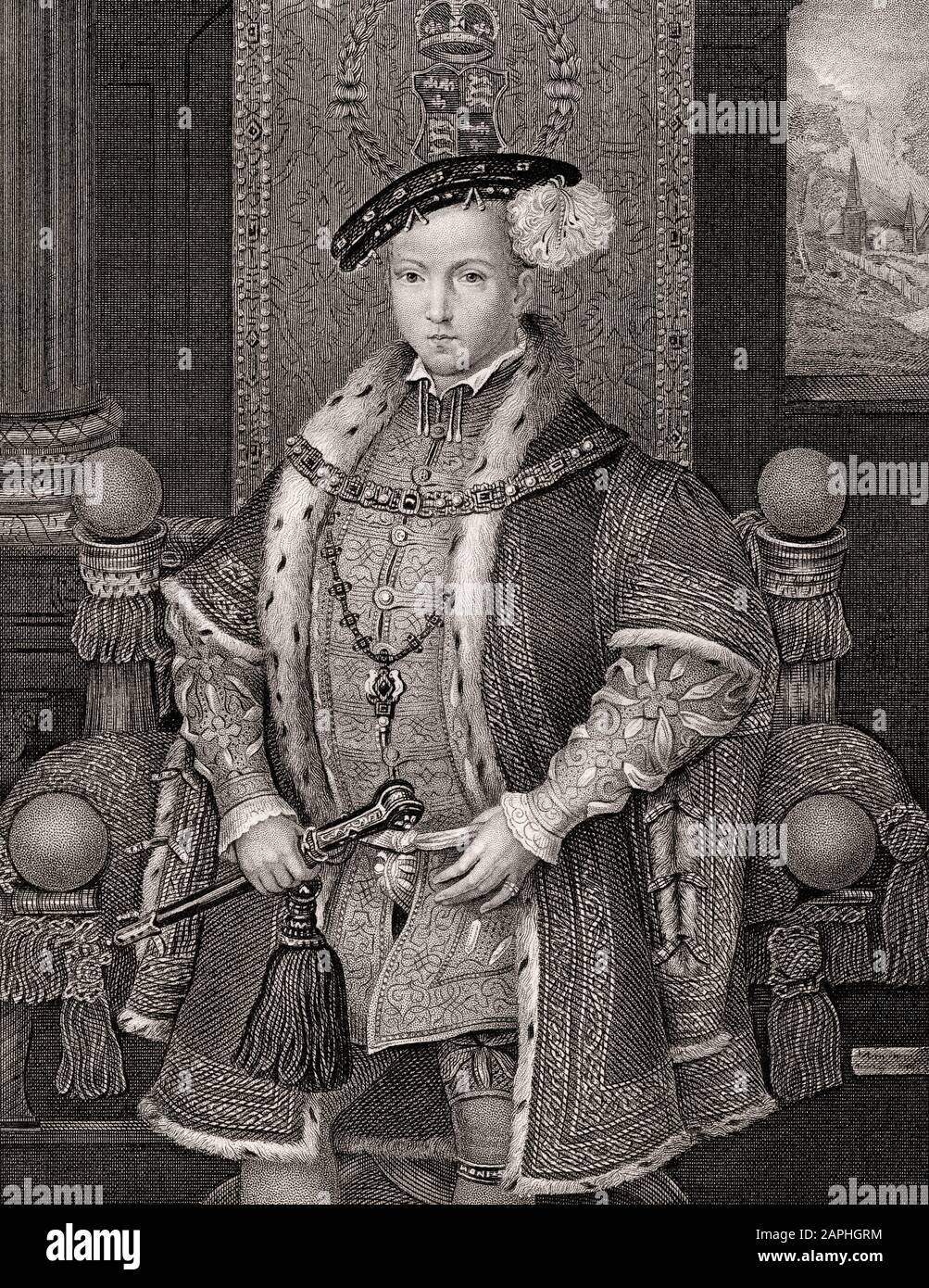 Edoardo VI, 1537-1553, Re di Inghilterra e Irlanda Foto Stock