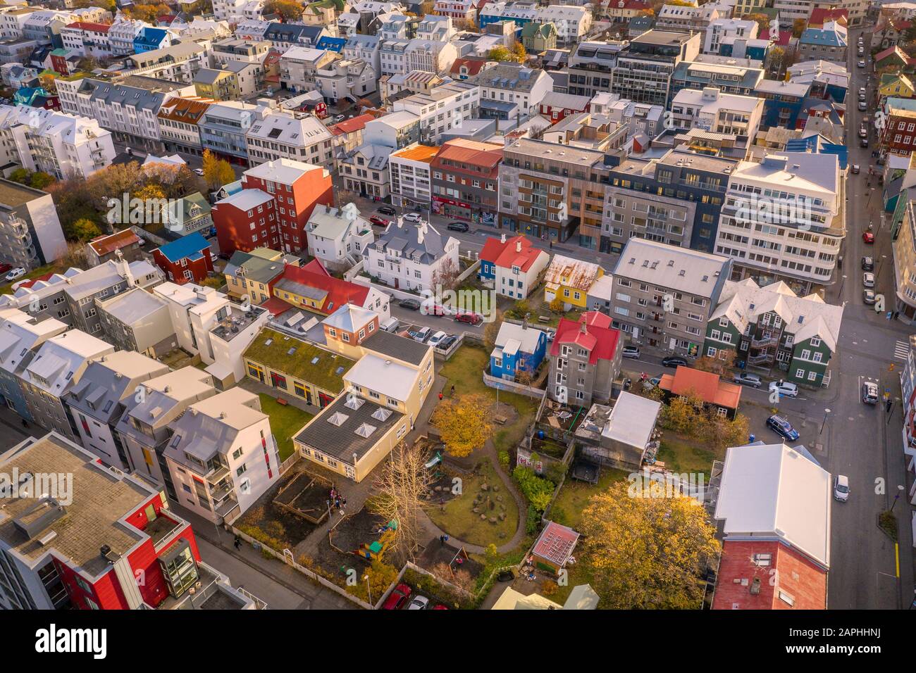 Appartamenti, Reykjavik, Islanda Foto Stock